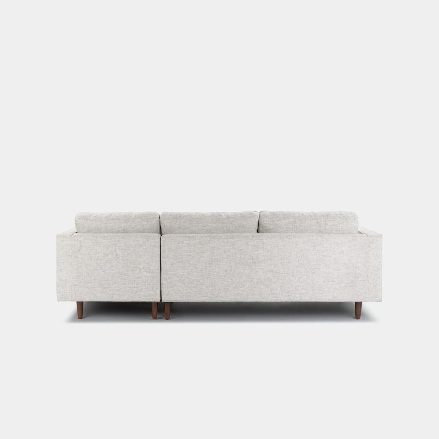 Castle fabric sectional sofa right white