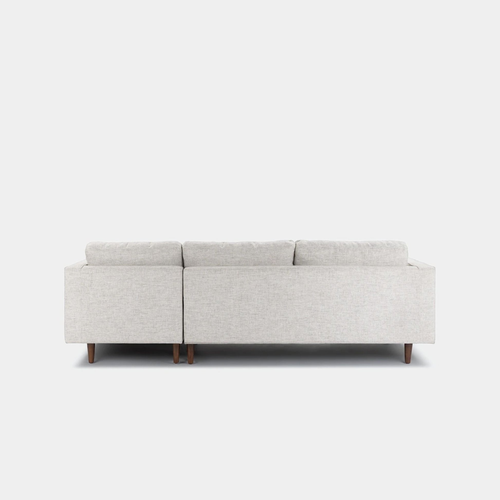 Castle fabric sectional sofa right white