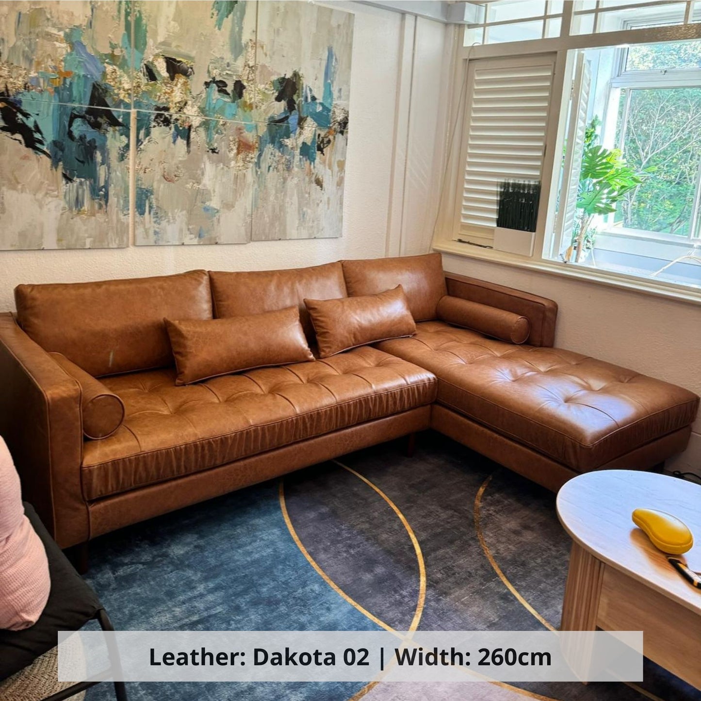 Castle faux leather sectional sofa sample options (Other)