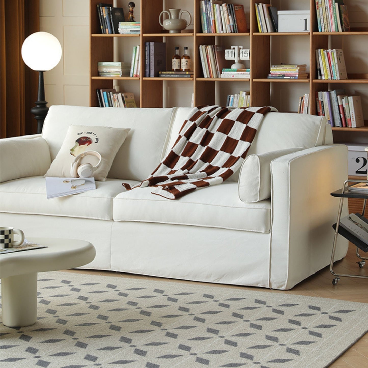 Celeste fabric sofa white