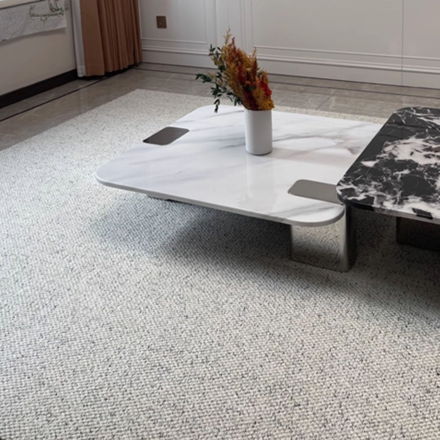 Chanel wool rug blue colour