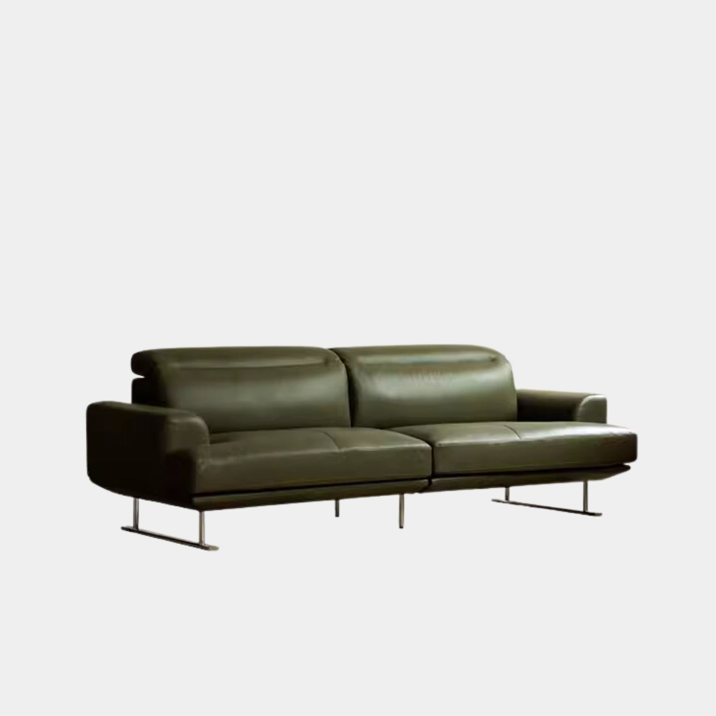 Charles faux leather sofa green