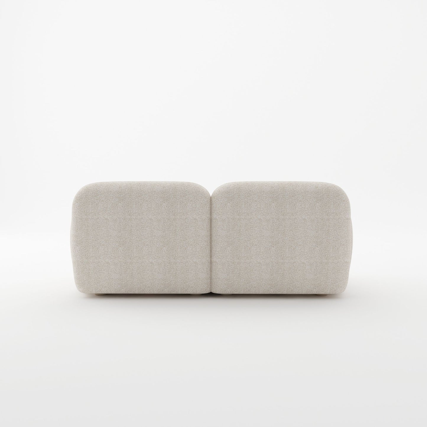 Charmy beige fabric 2 seat sofa