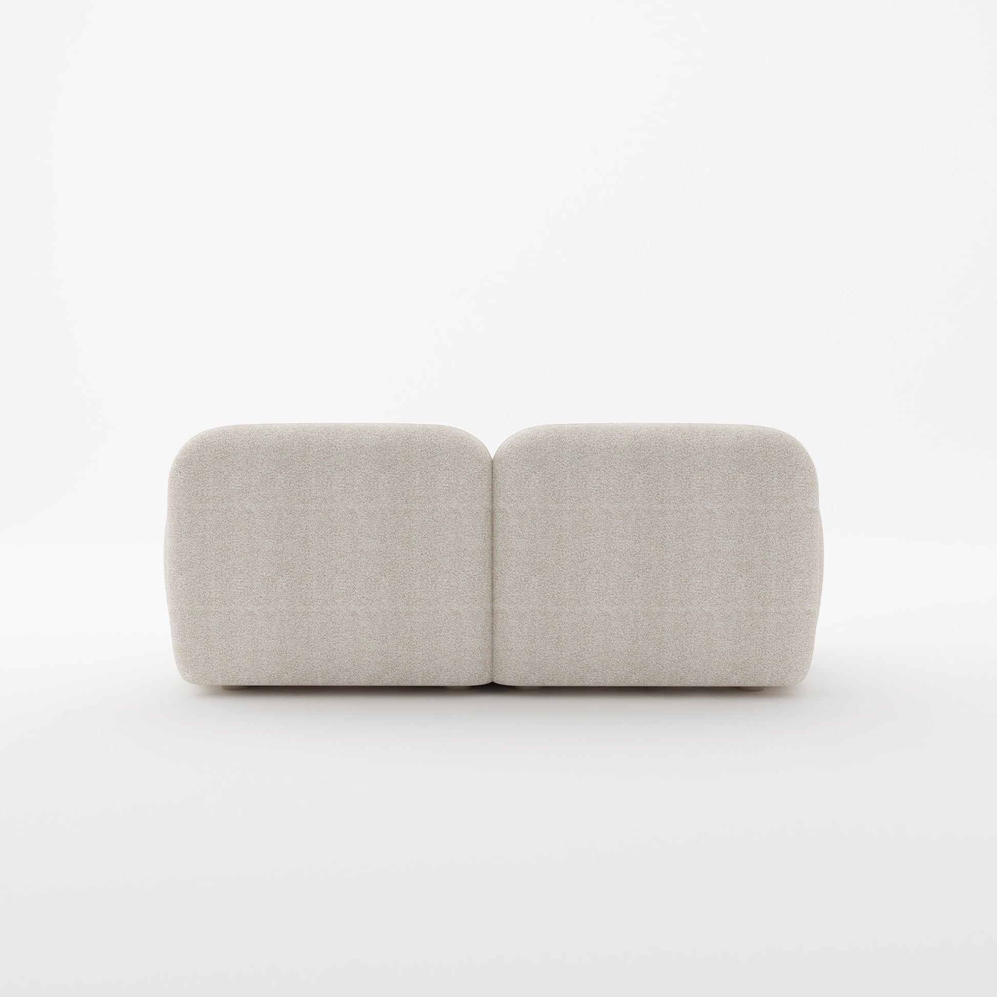 Charmy beige fabric 2 seat sofa