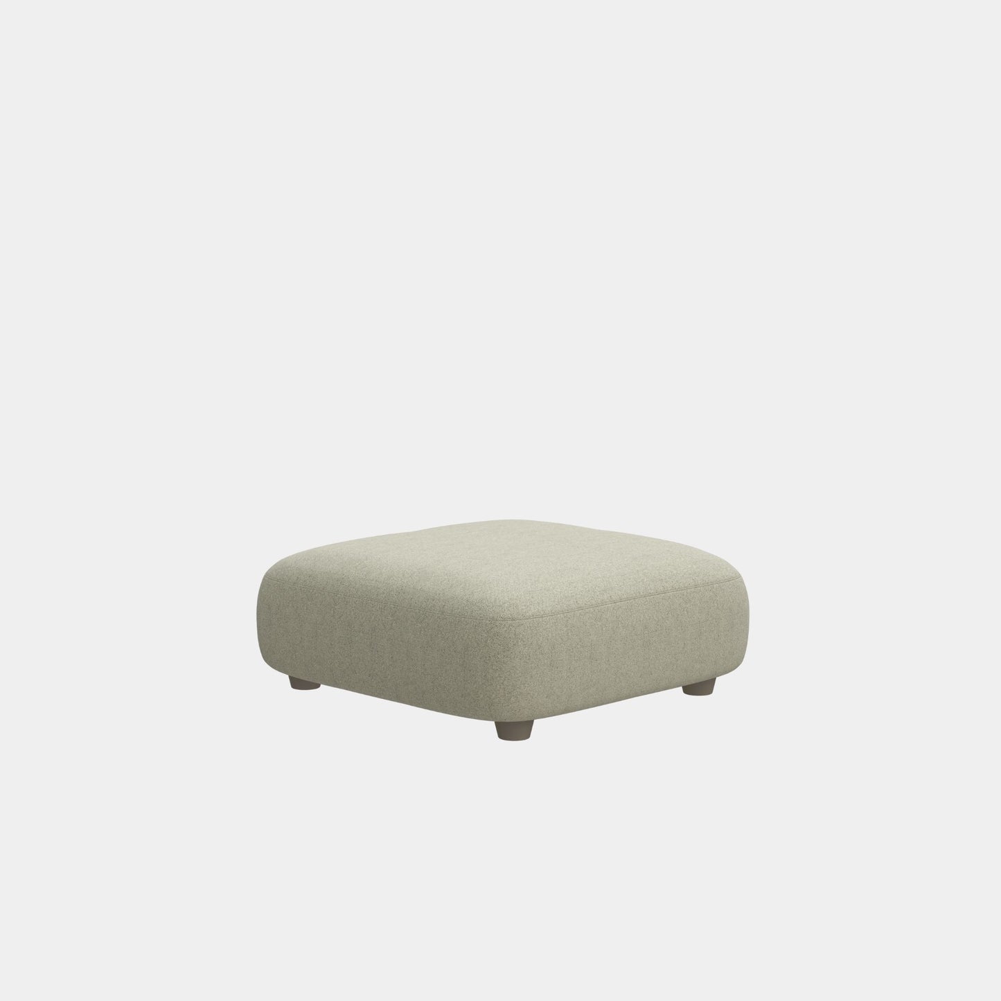 Charmy fabric ottoman white
