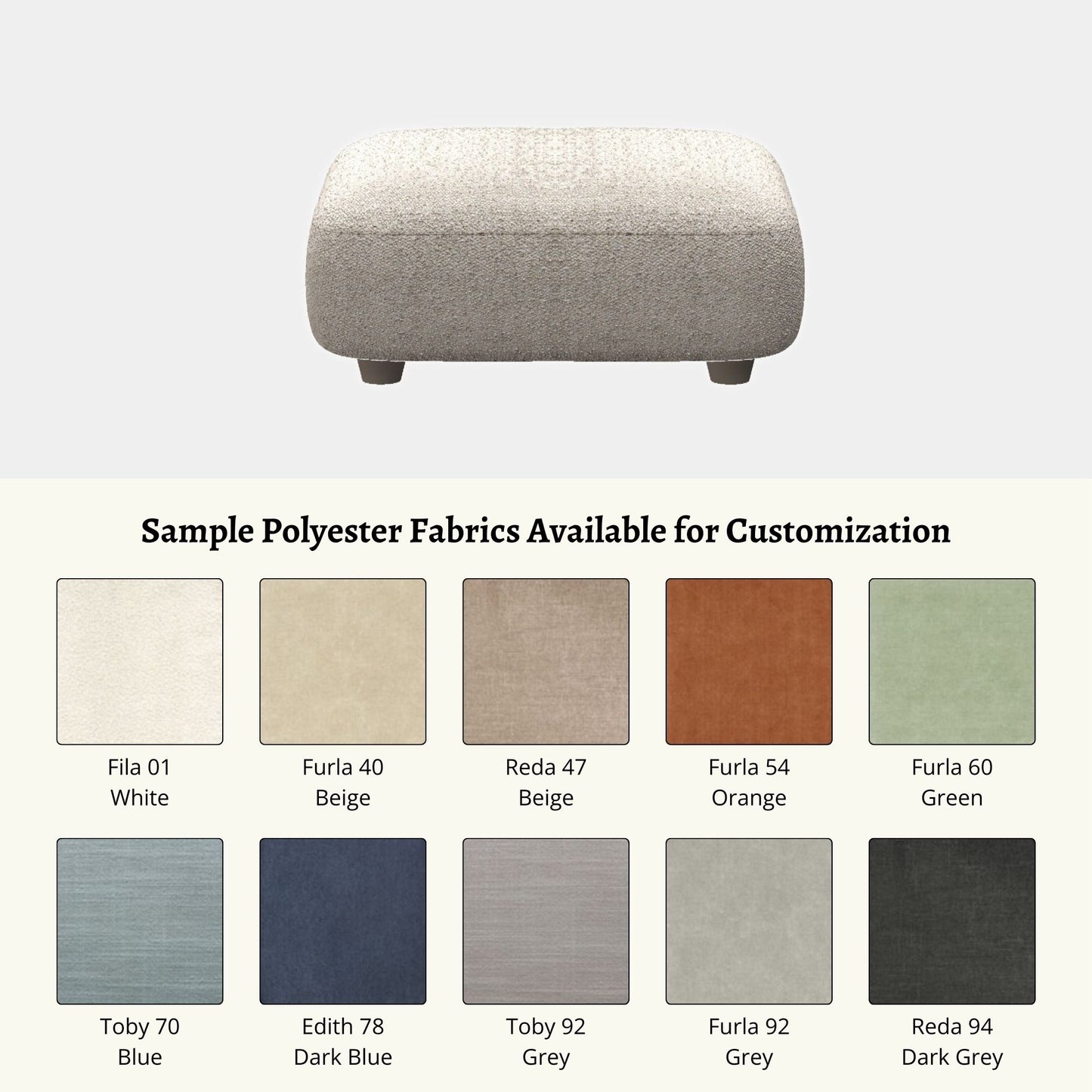 Charmy ottoman blended polyester fabric customization (Other)