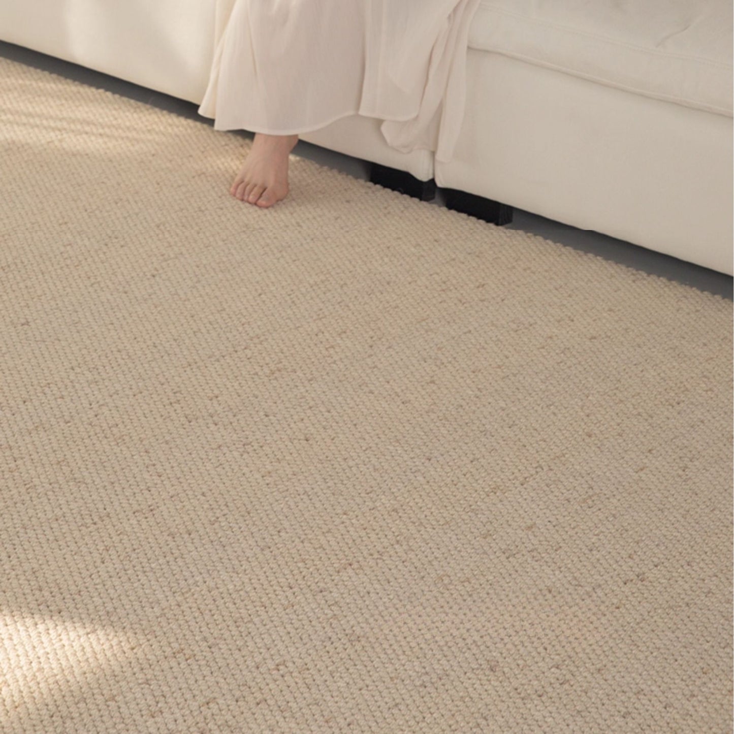 chloe wool rug beige