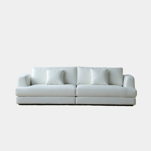 Christy white fabric sofa