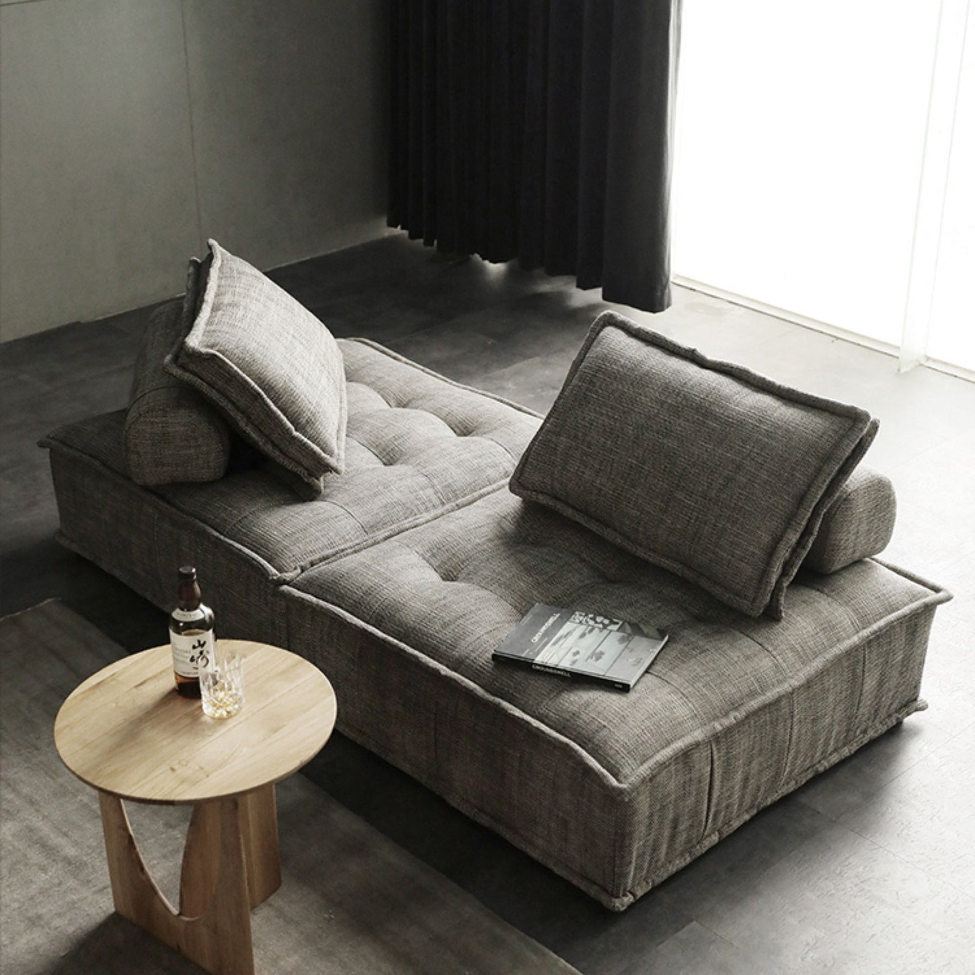 Chunk fabric chair grey