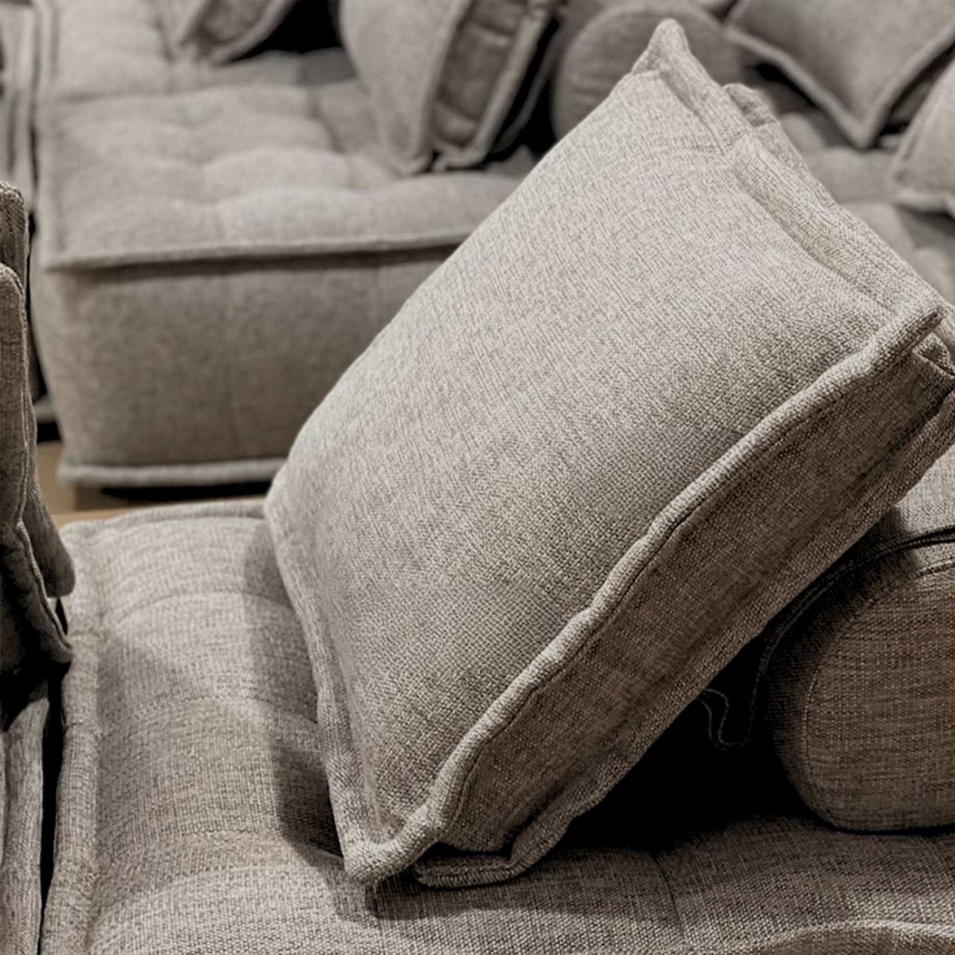 Chunk fabric chair grey