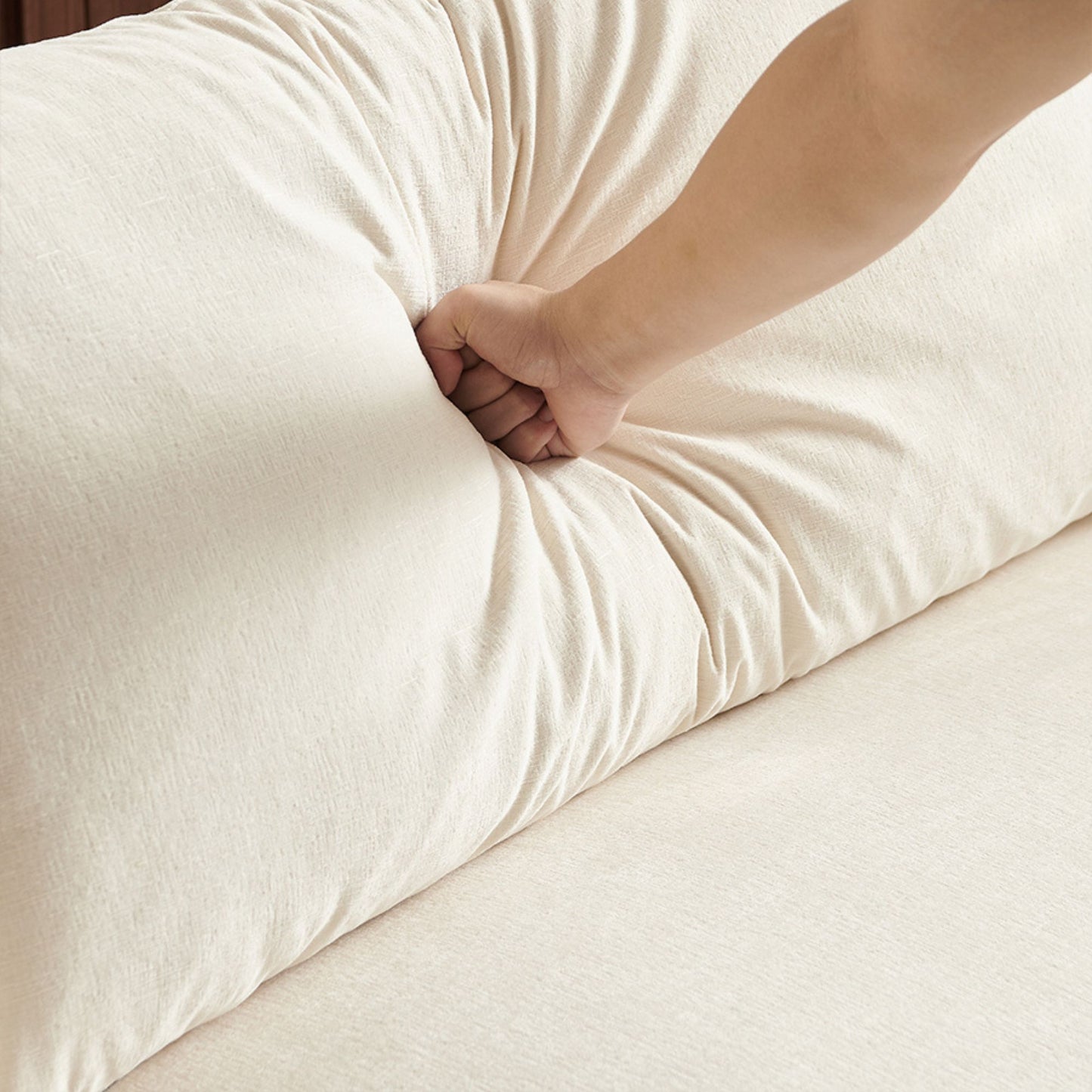 Cider white fabric sofa