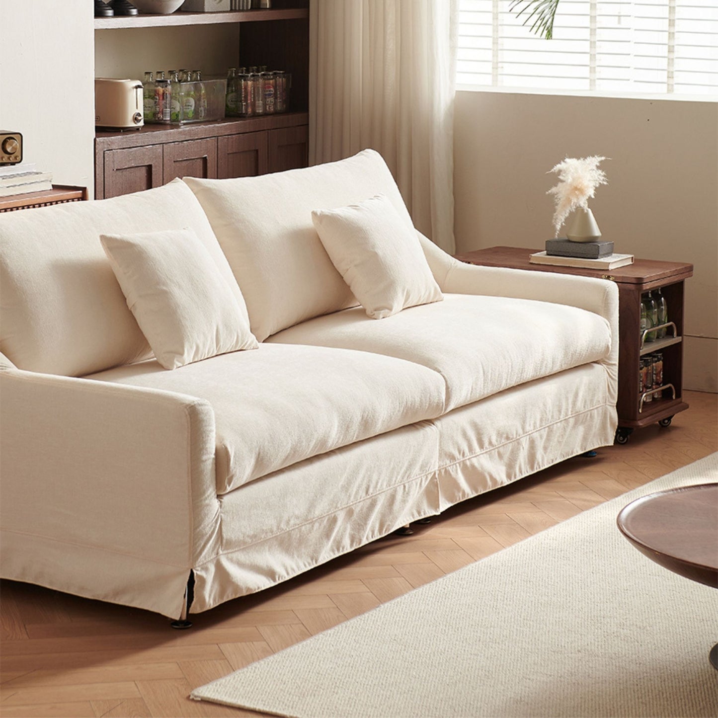 Cider white fabric sofa