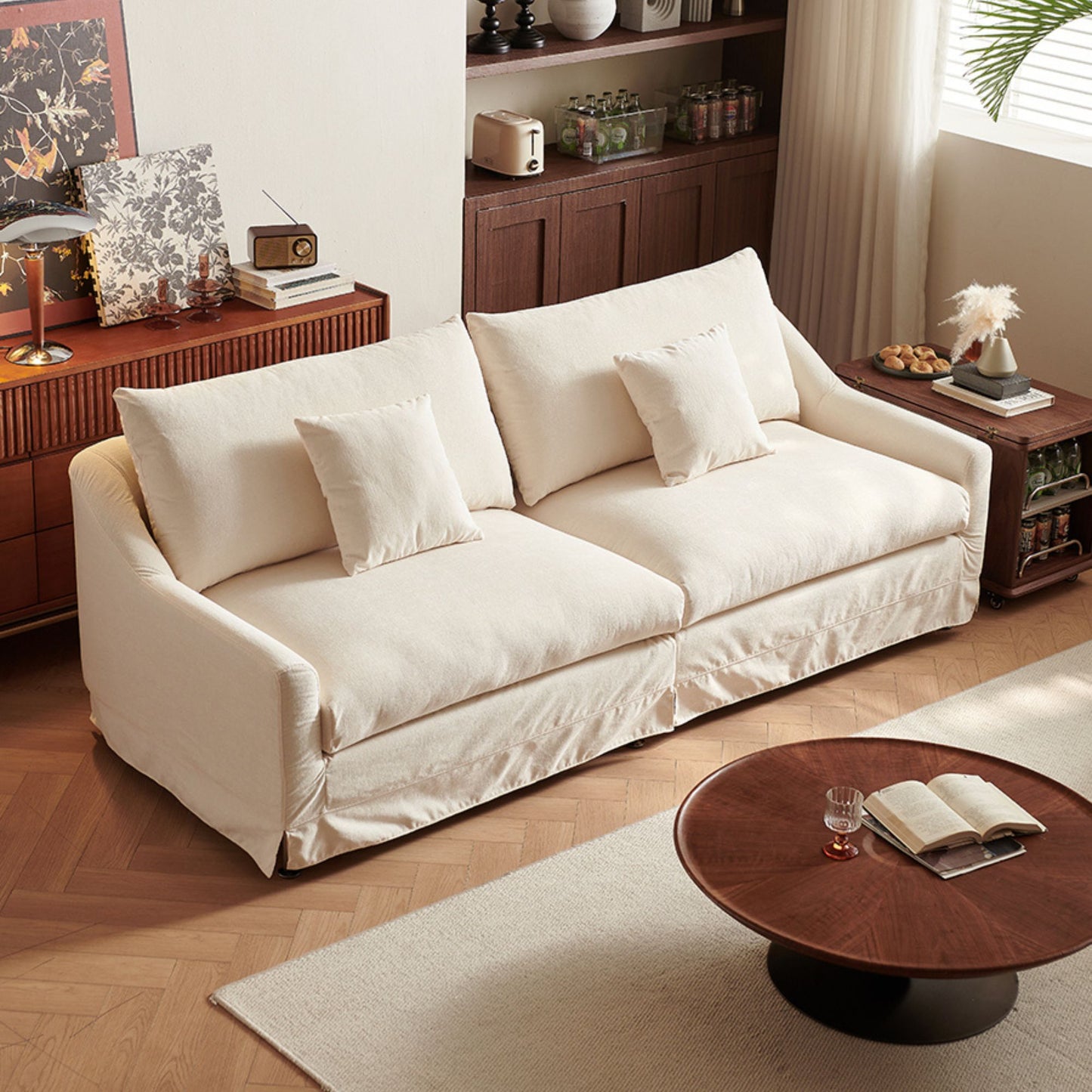 Cider white fabric sofa