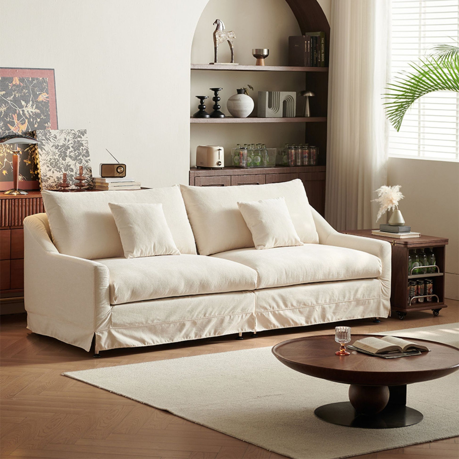 Cider white fabric sofa