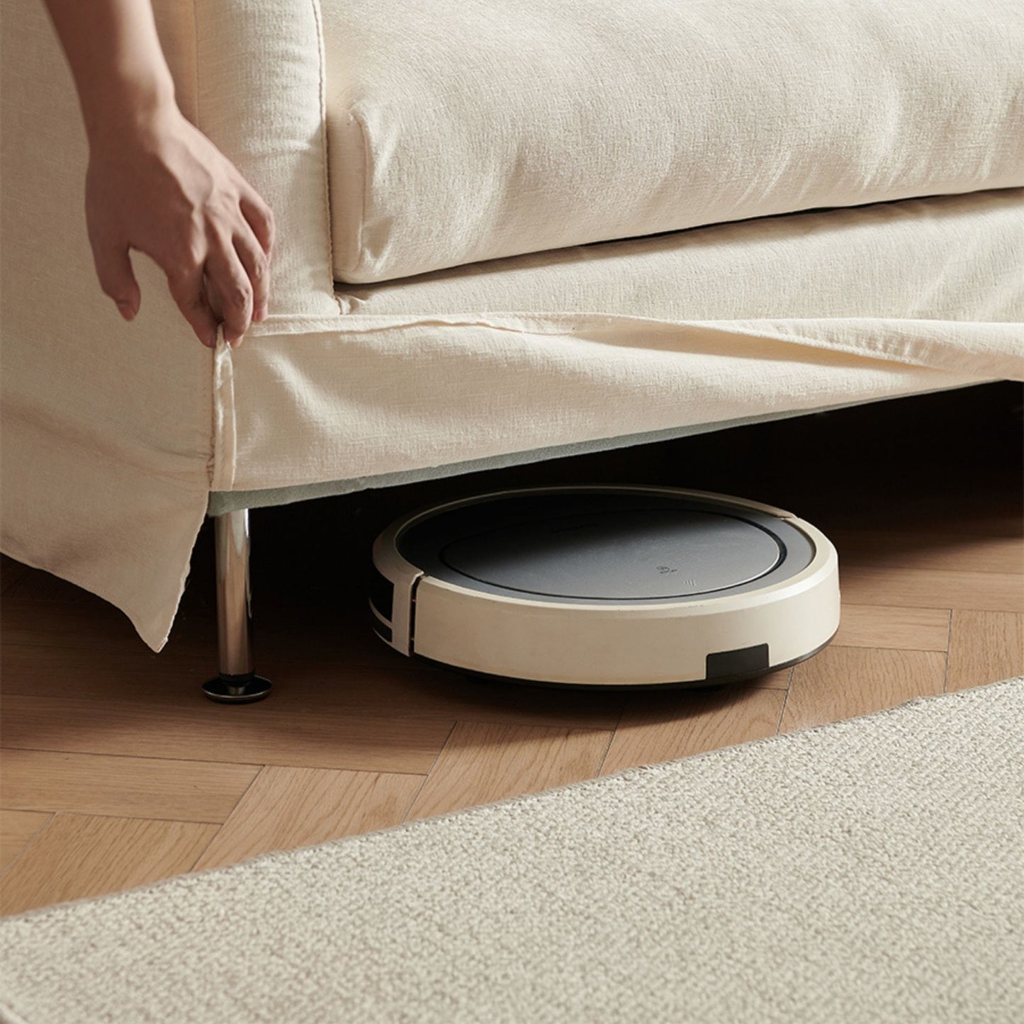 Cider white fabric sofa