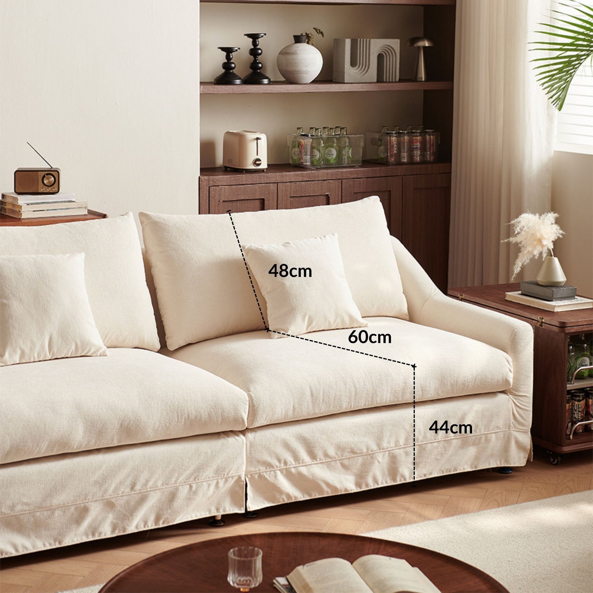 Cider white fabric sofa