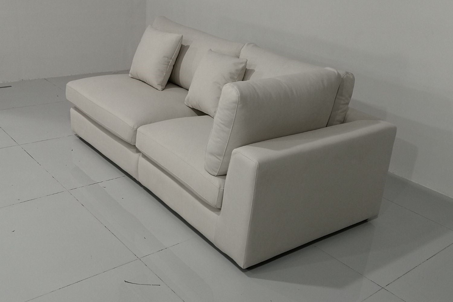 Claudia 200cm White (Ease 01) Fabric Sofa Pearlyn | Sep 24