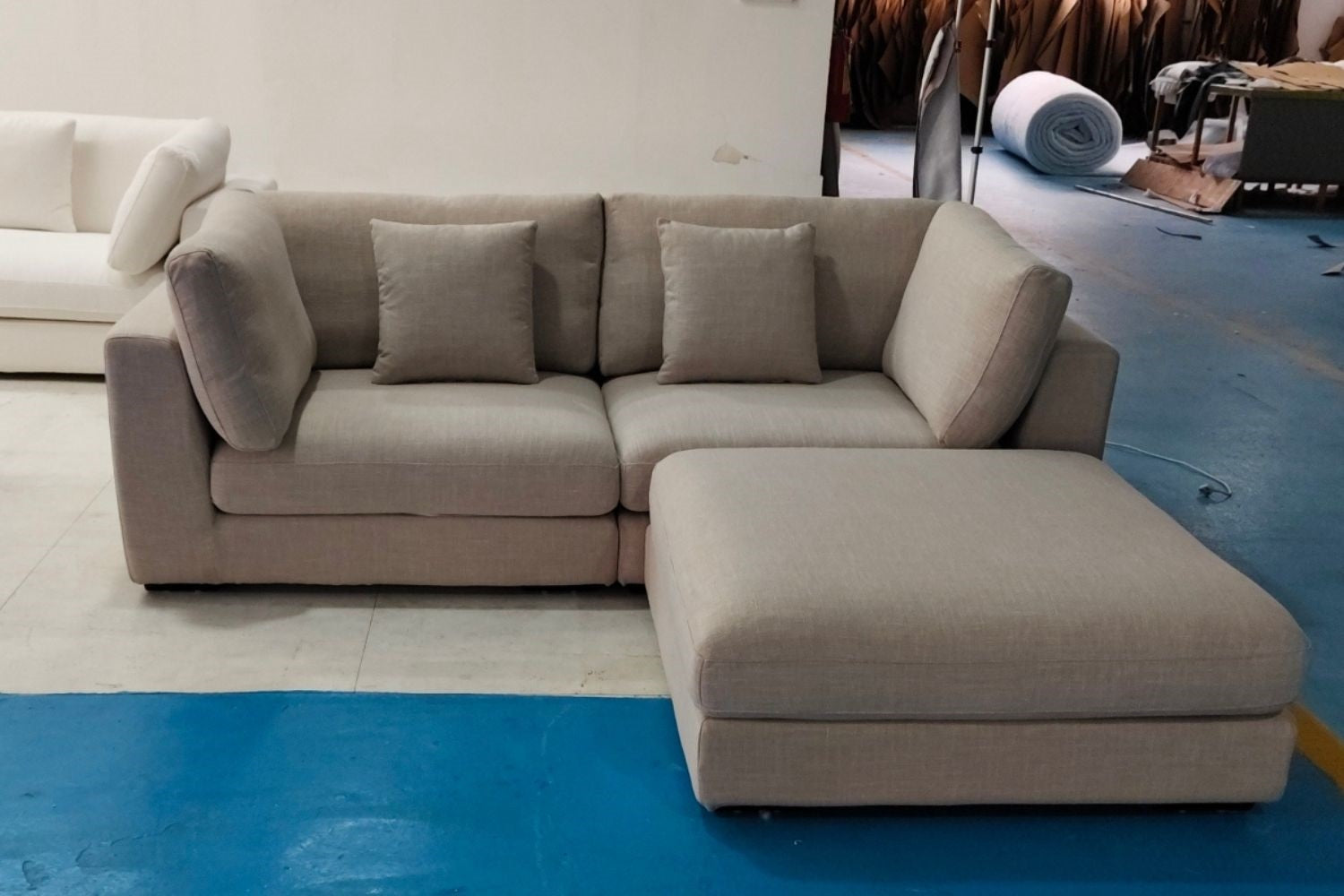 Claudia 220cm Grey (Toby 92) Fabric Sofa + Ottoman Zhen Goh | Oct 24
