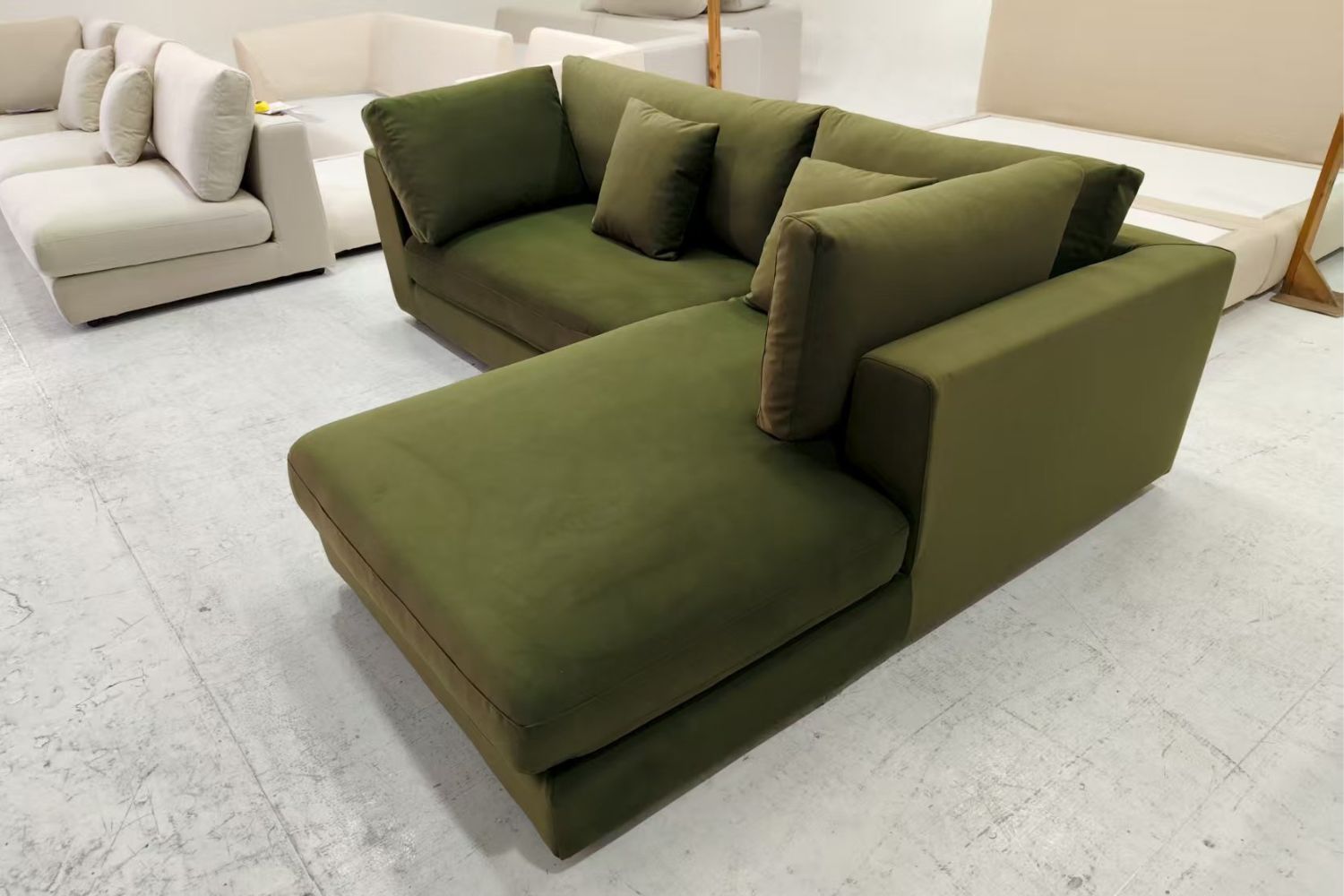 Claudia 240cm Green (Furla 63) Fabric Sectional Sofa Darshina | Jul 25