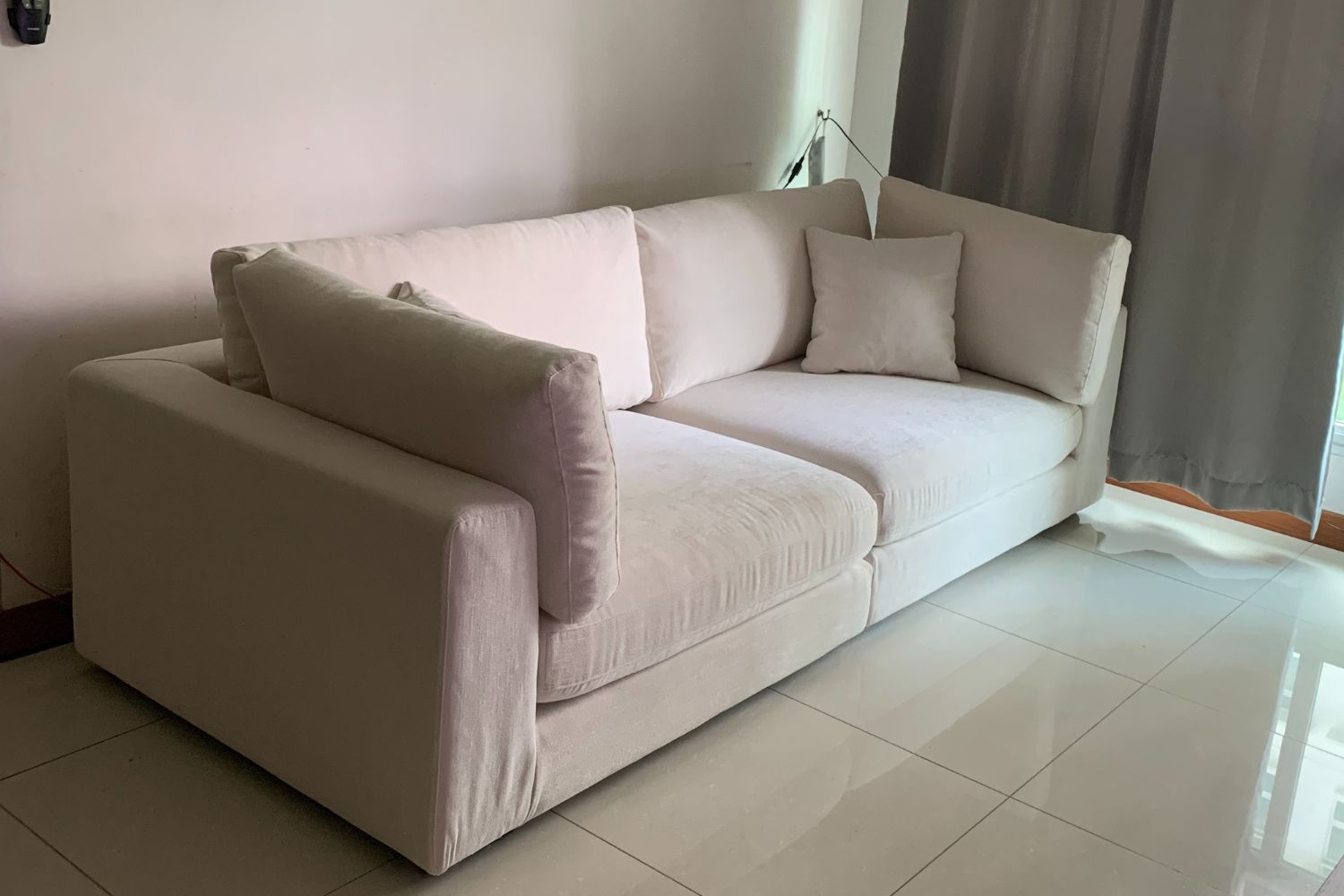Claudia 240cm White Fabric Sofa Vincent | Sep 24