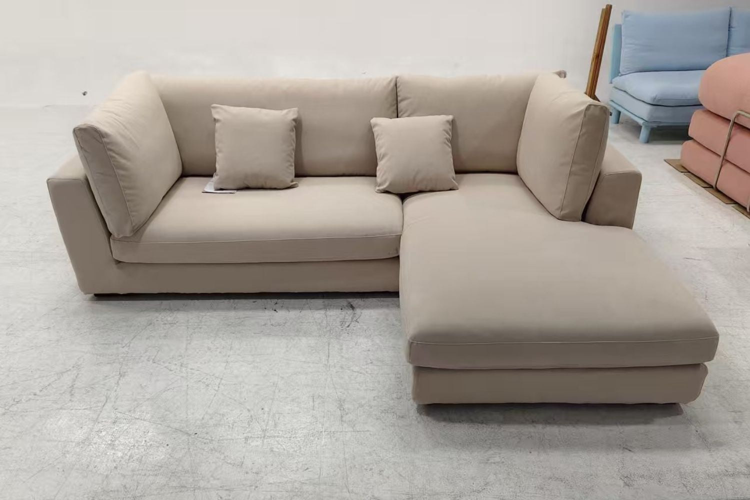 Claudia 250cm Beige Fabric Sectional Sofa Sheela | Apr 25