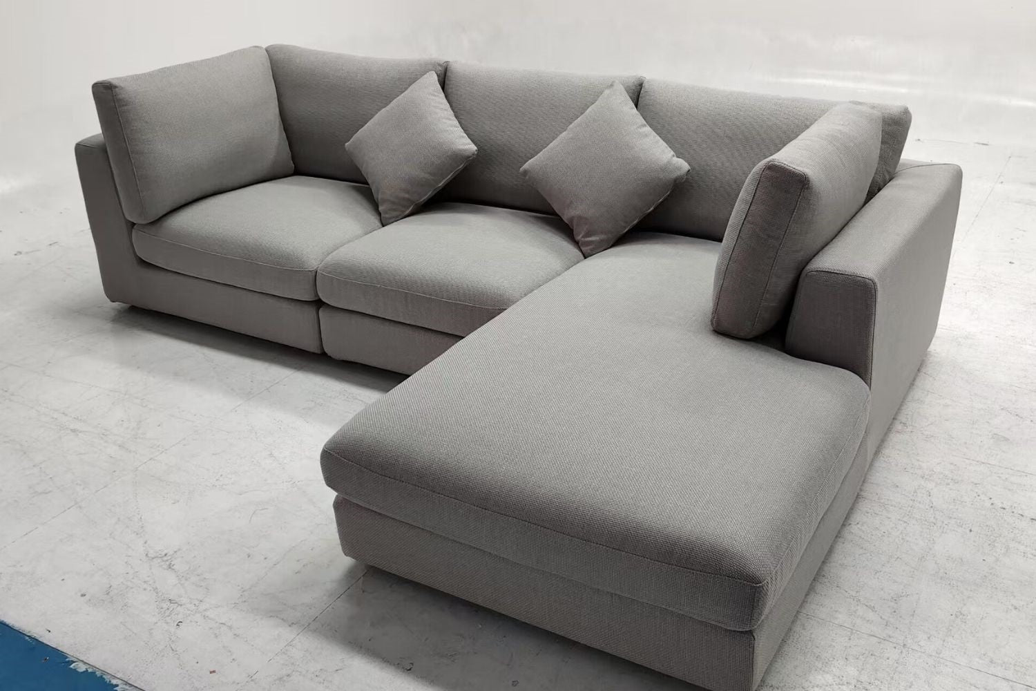 Claudia 260cm Grey Fabric Sectional Sofa Mabel Lim | Dec 24