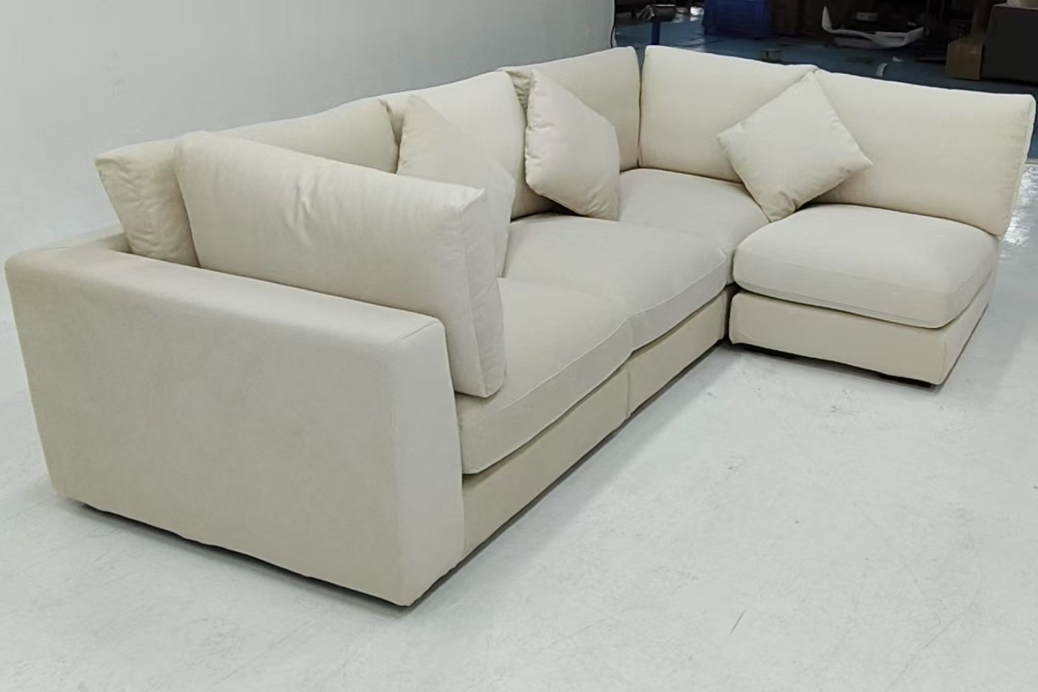 Claudia 270cm Beige Fabric Sectional Sofa Fadlyna | Feb 25