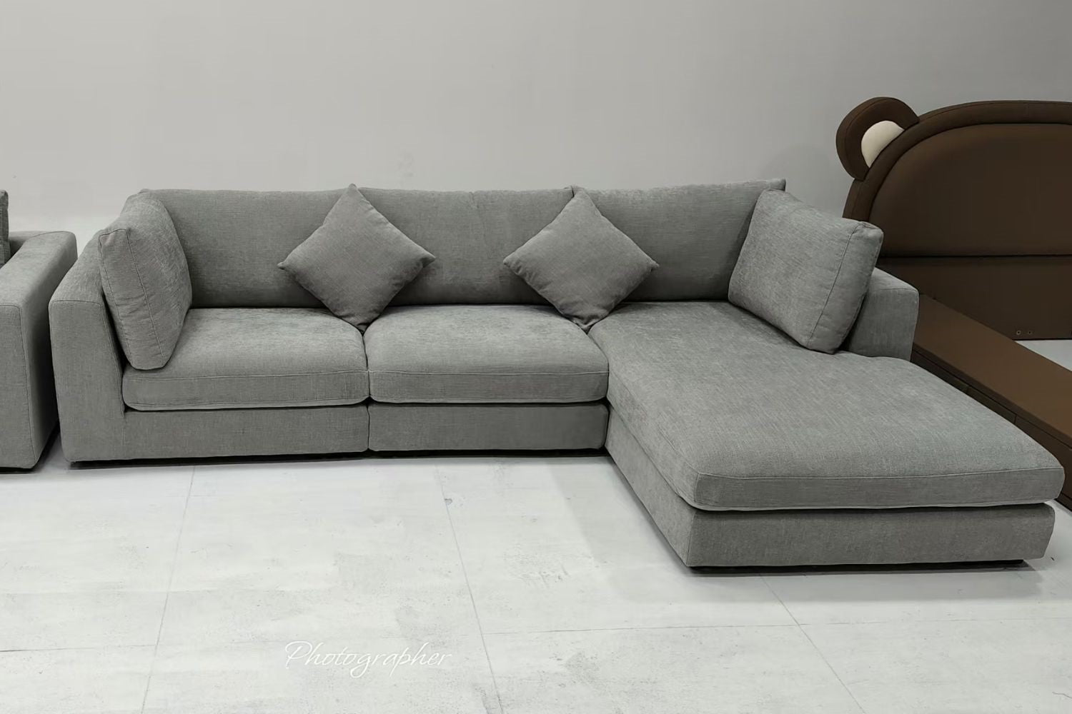 Claudia 280cm Grey Fabric L Shape Sectional Sofa Sourabh | Dec 24