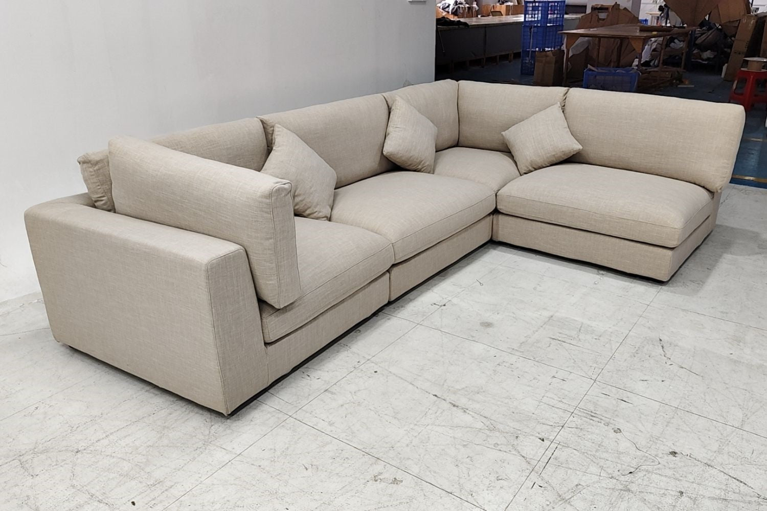 Claudia 300cm Beige (Toby 46) Fabric Sectional Sofa Emma | Oct 24