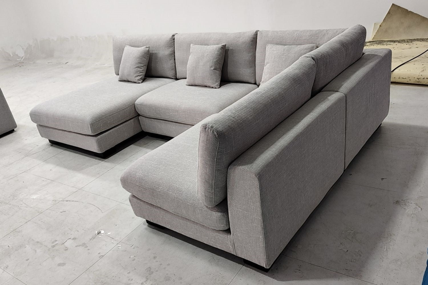 Claudia 300cm Grey (Reda 90) Fabric Sectional Sofa Grace | Sep 24