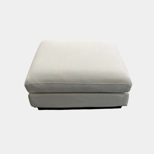 Claudia fabric ottoman white