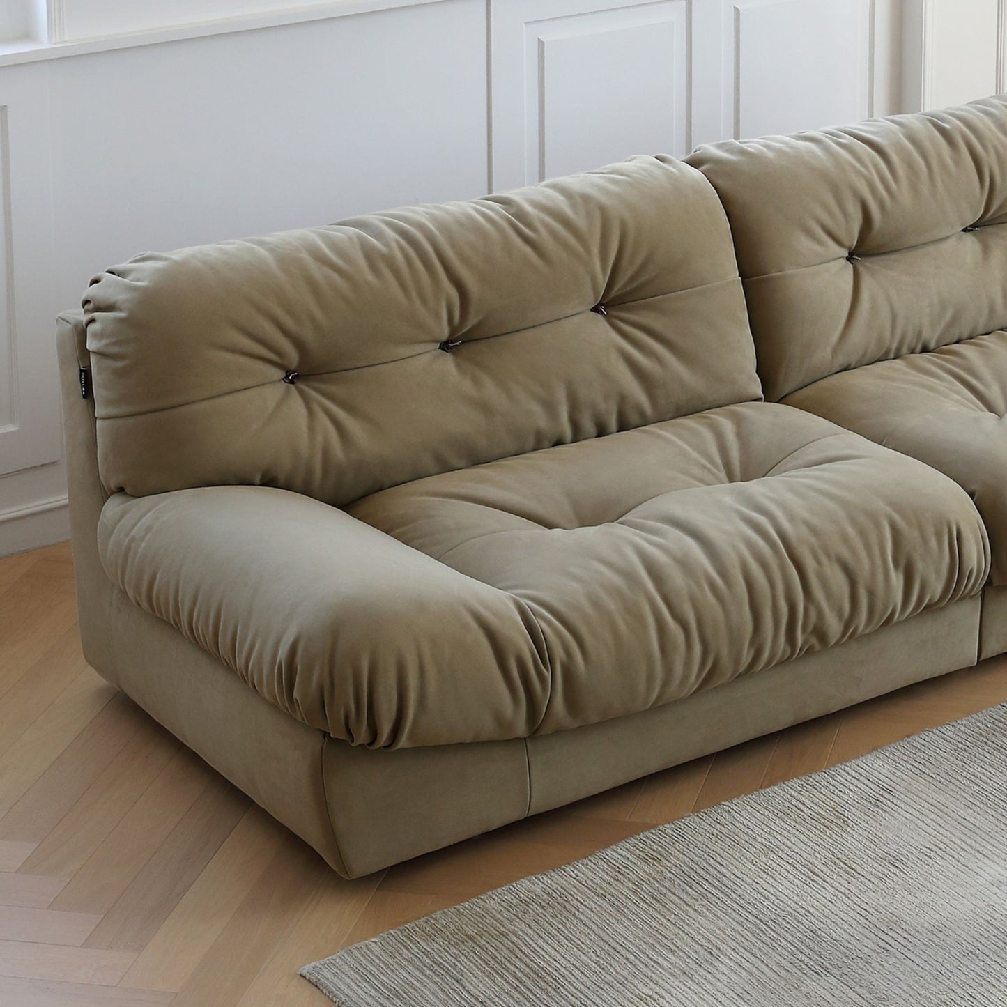 Clora fabric sofa green