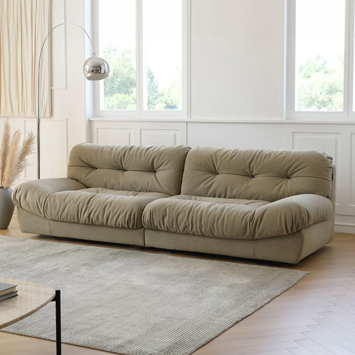 Clora fabric sofa green