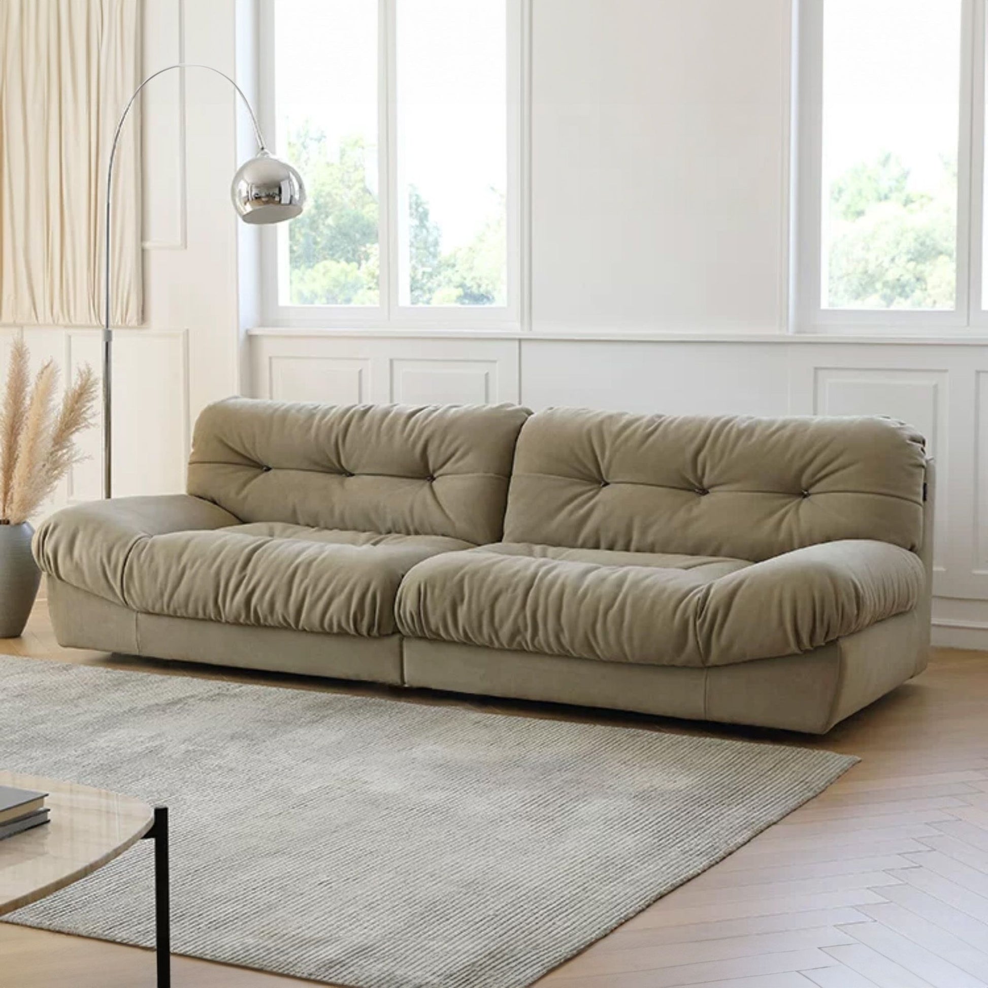 Clora fabric sofa green