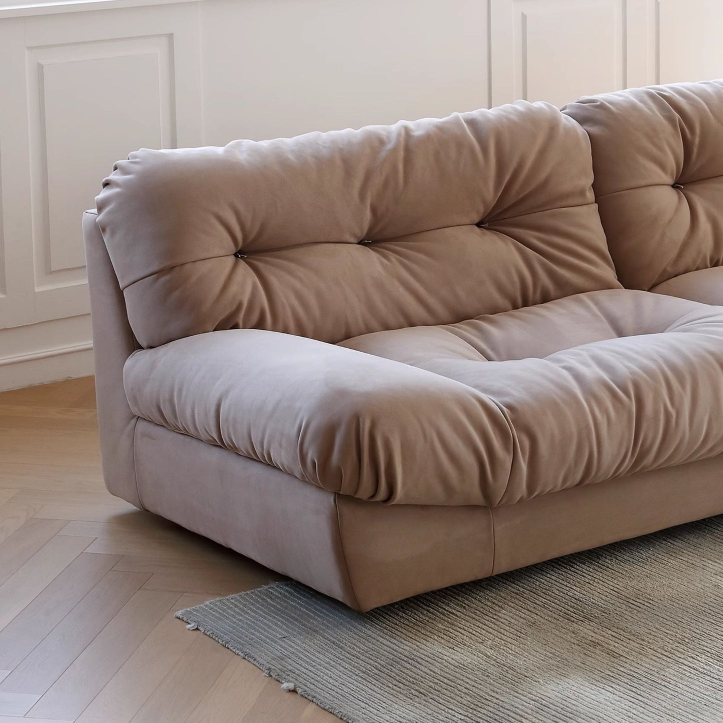 Clora fabric sofa beige