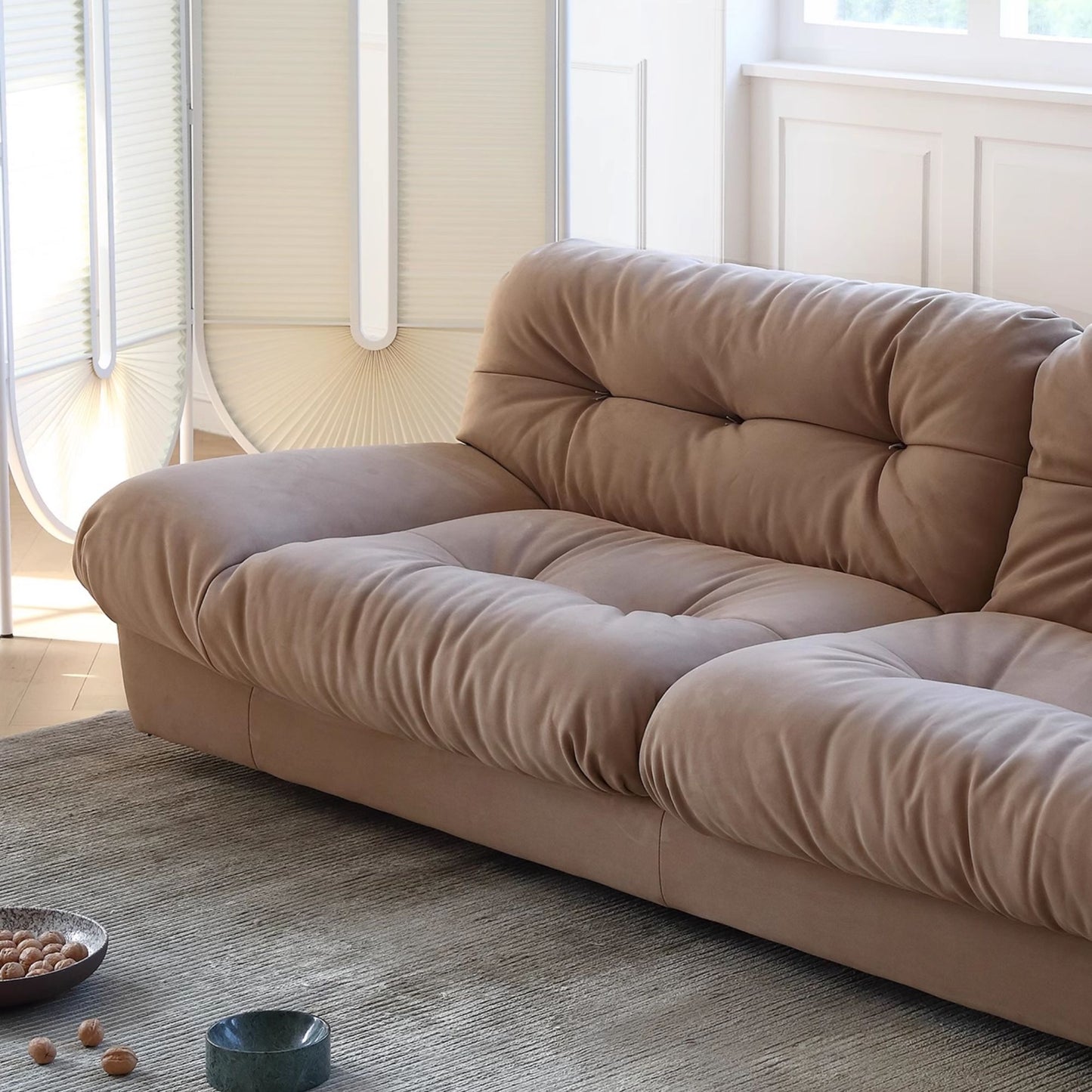 Clora fabric sofa beige