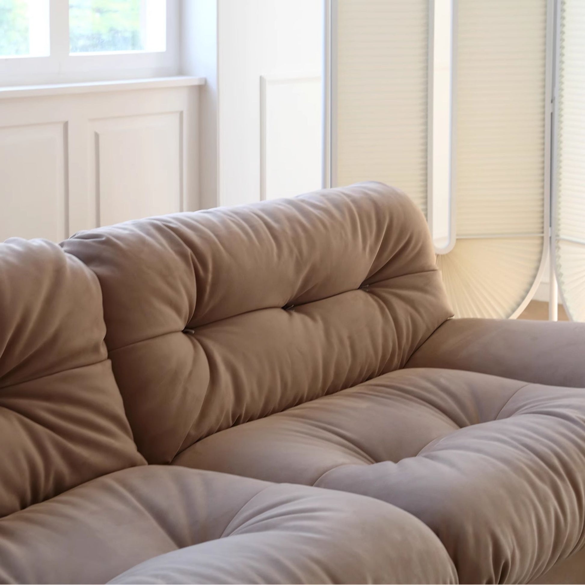 Clora fabric sofa beige