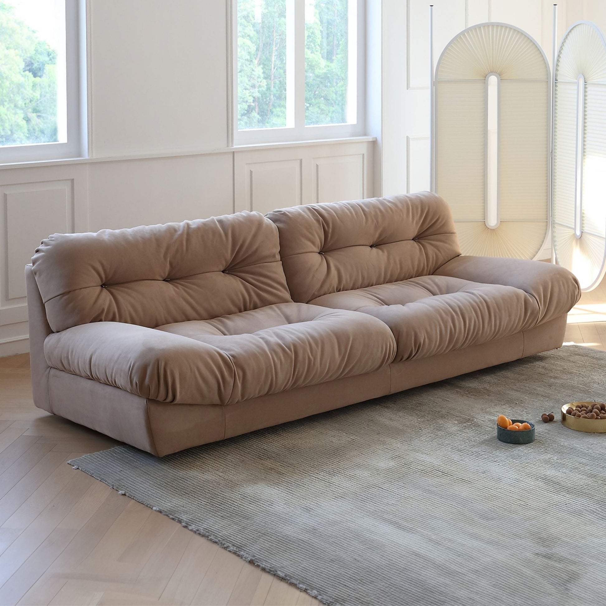 Clora fabric sofa beige