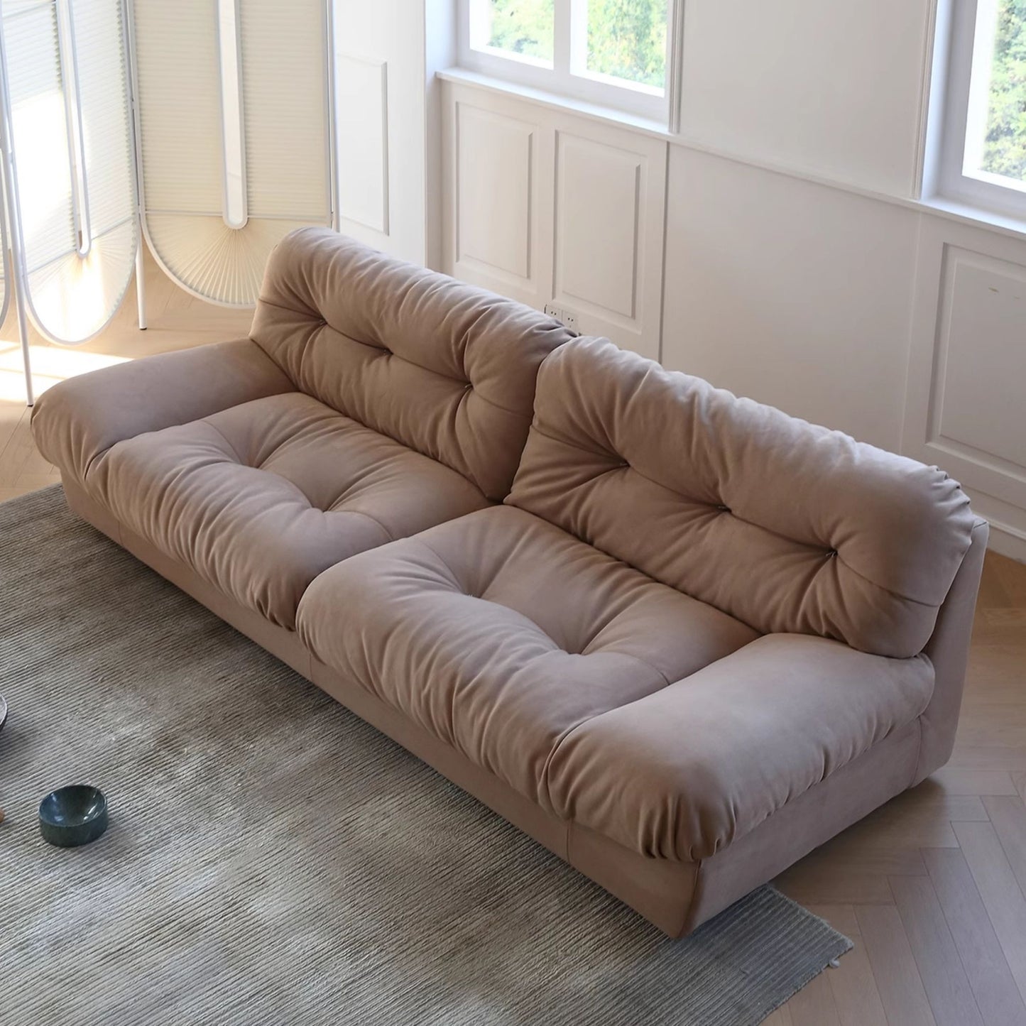 Clora fabric sofa beige
