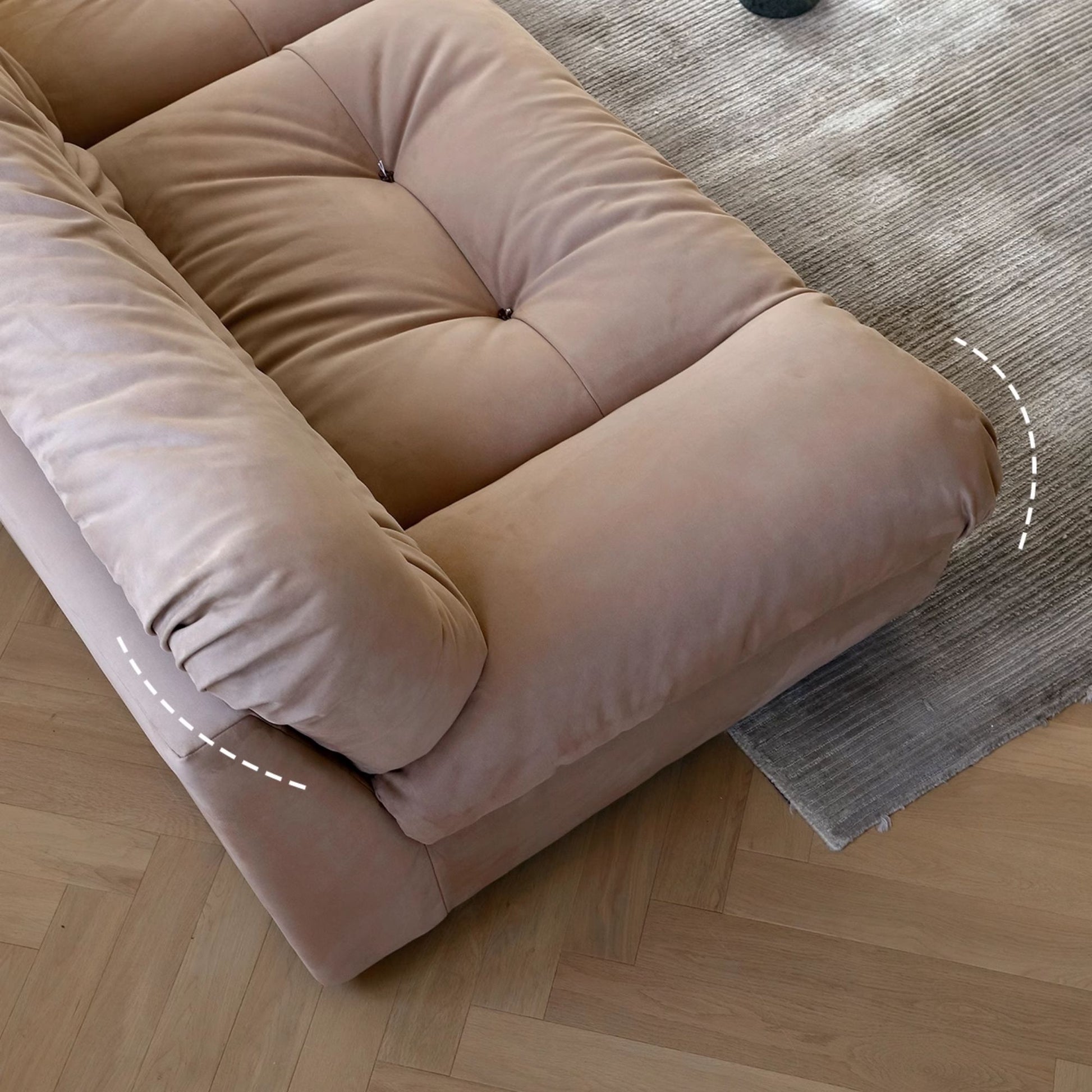 Clora fabric sofa beige