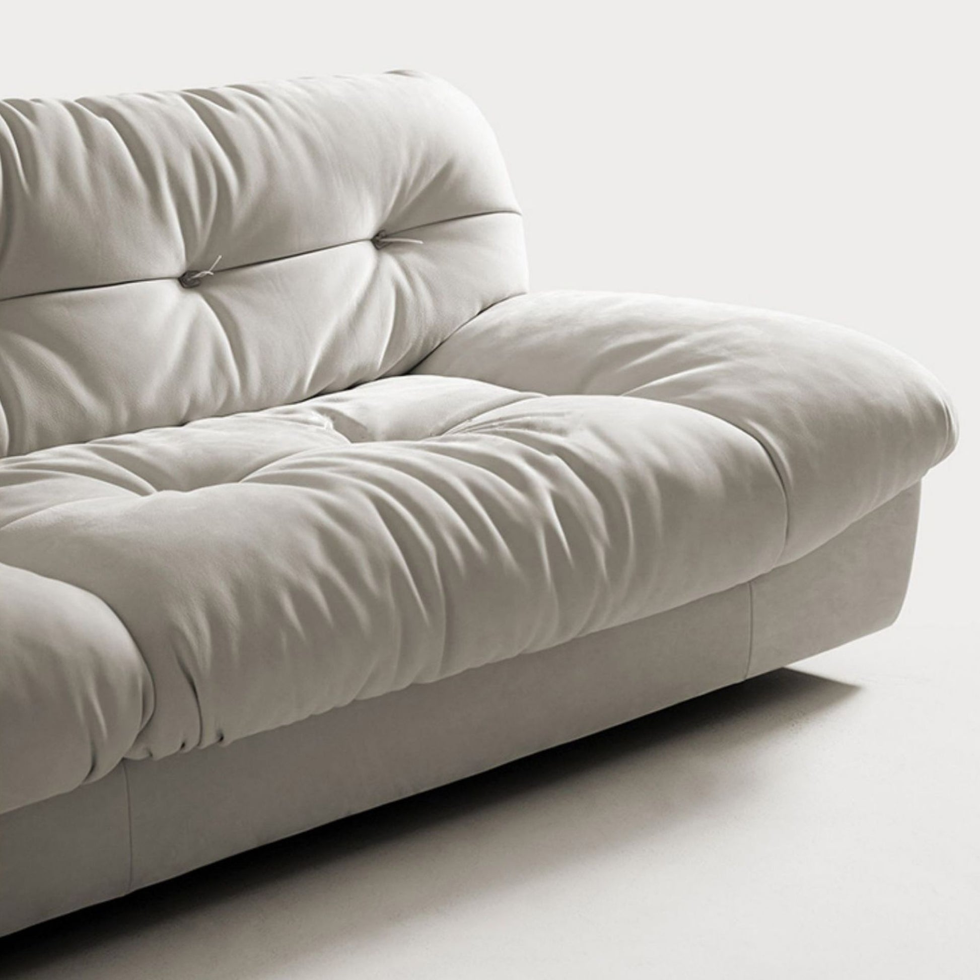 Clora fabric sofa white