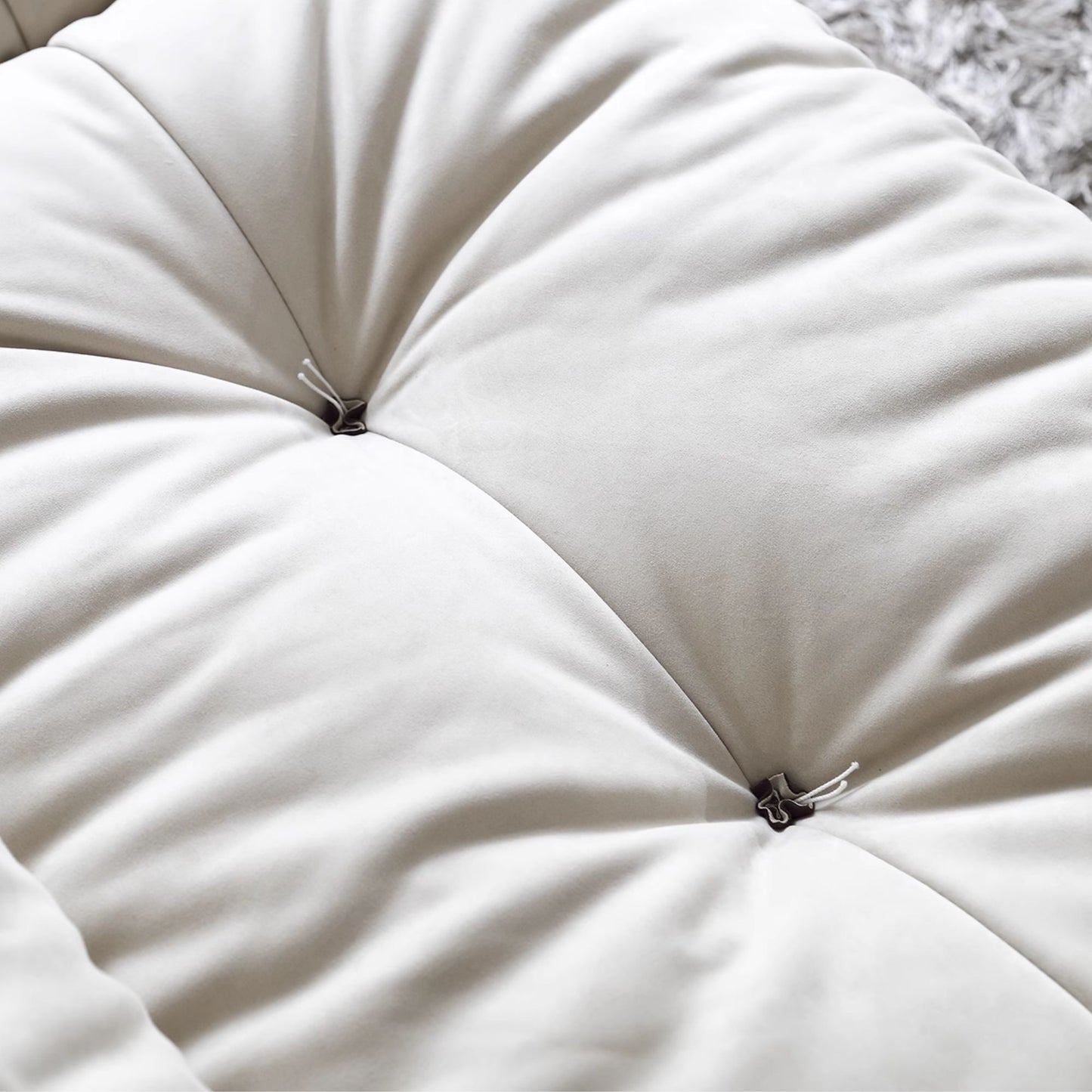 Clora fabric sofa white