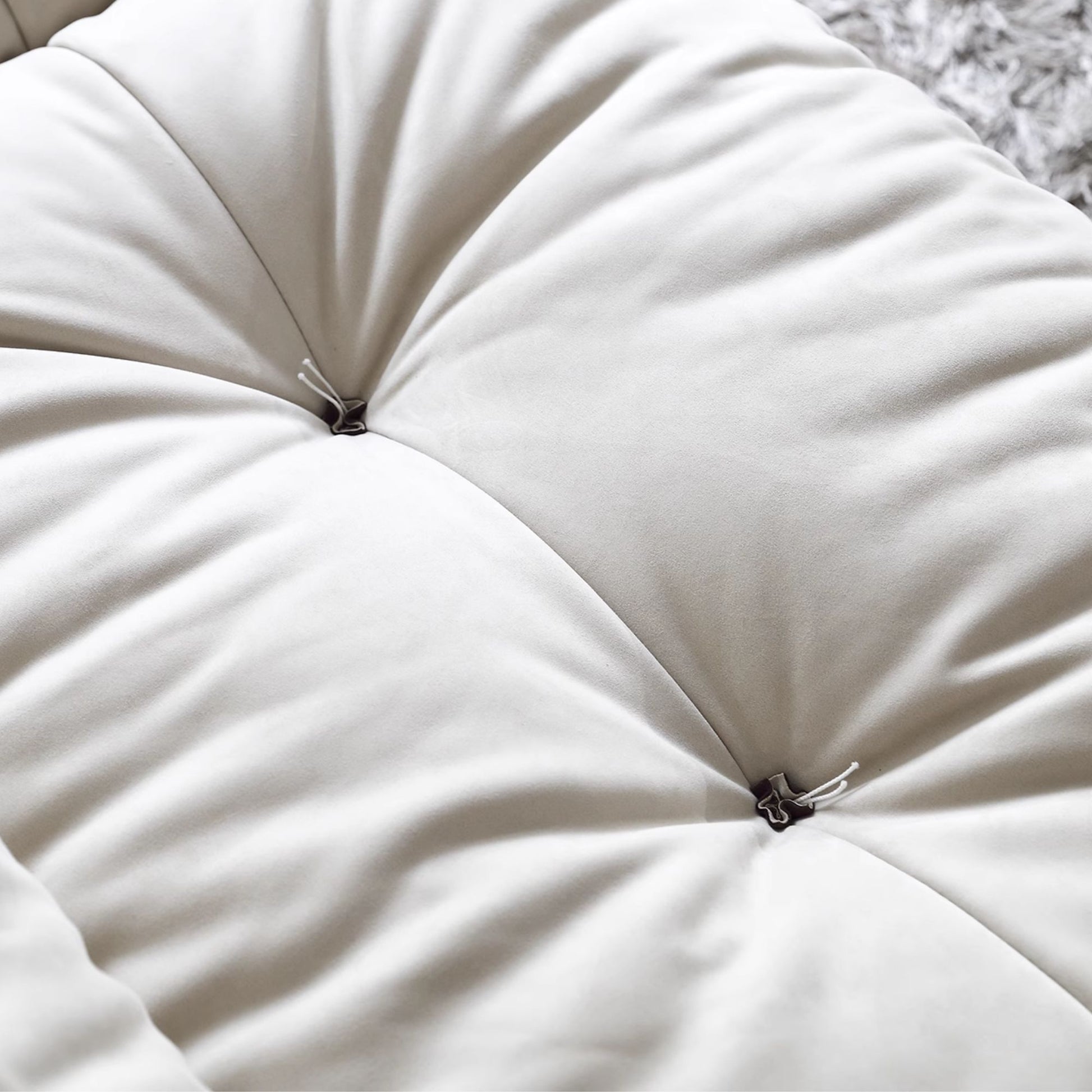 Clora fabric sofa white