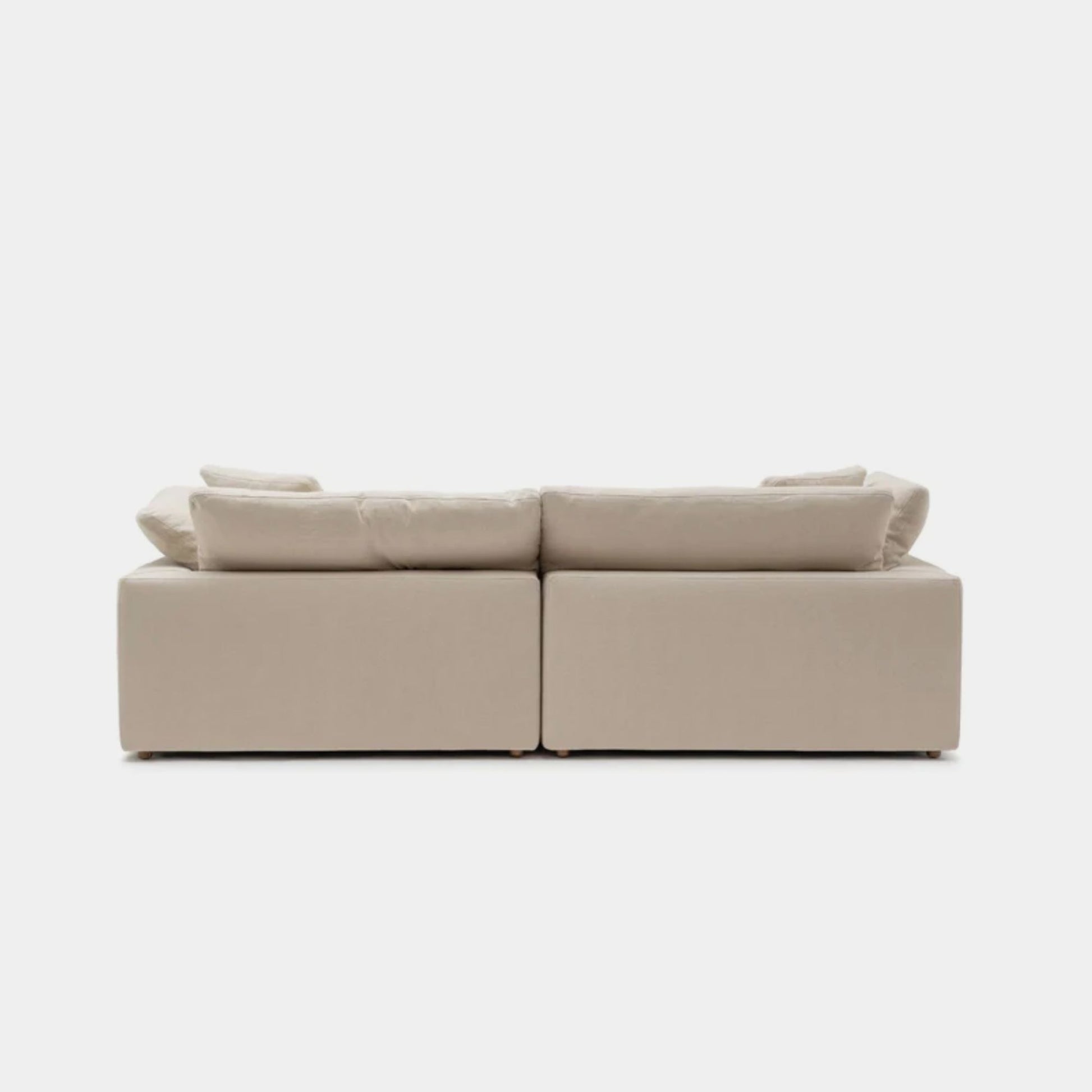 Cloud fabric 2 seat sofa beige
