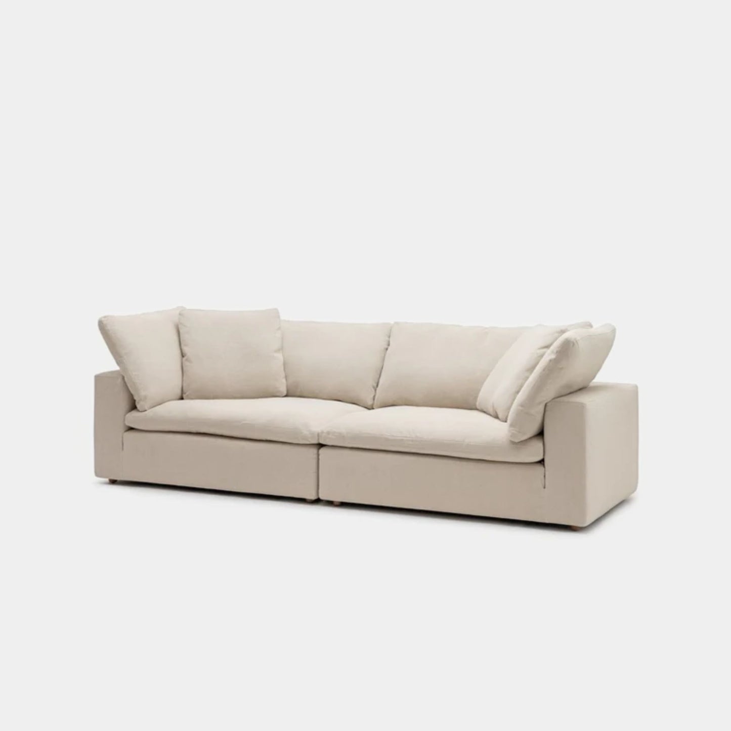 Cloud fabric 2 seat sofa beige
