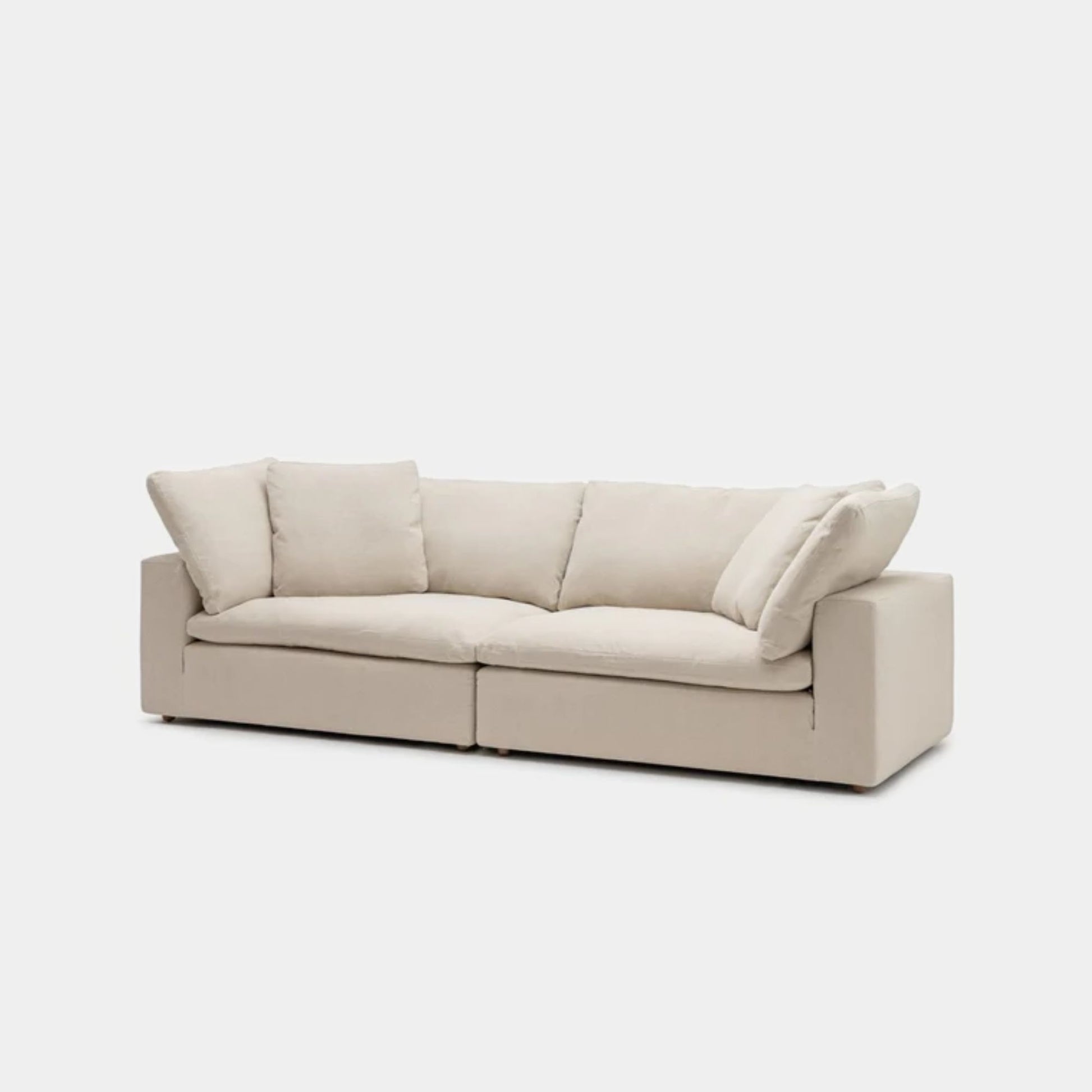 Cloud fabric 2 seat sofa beige