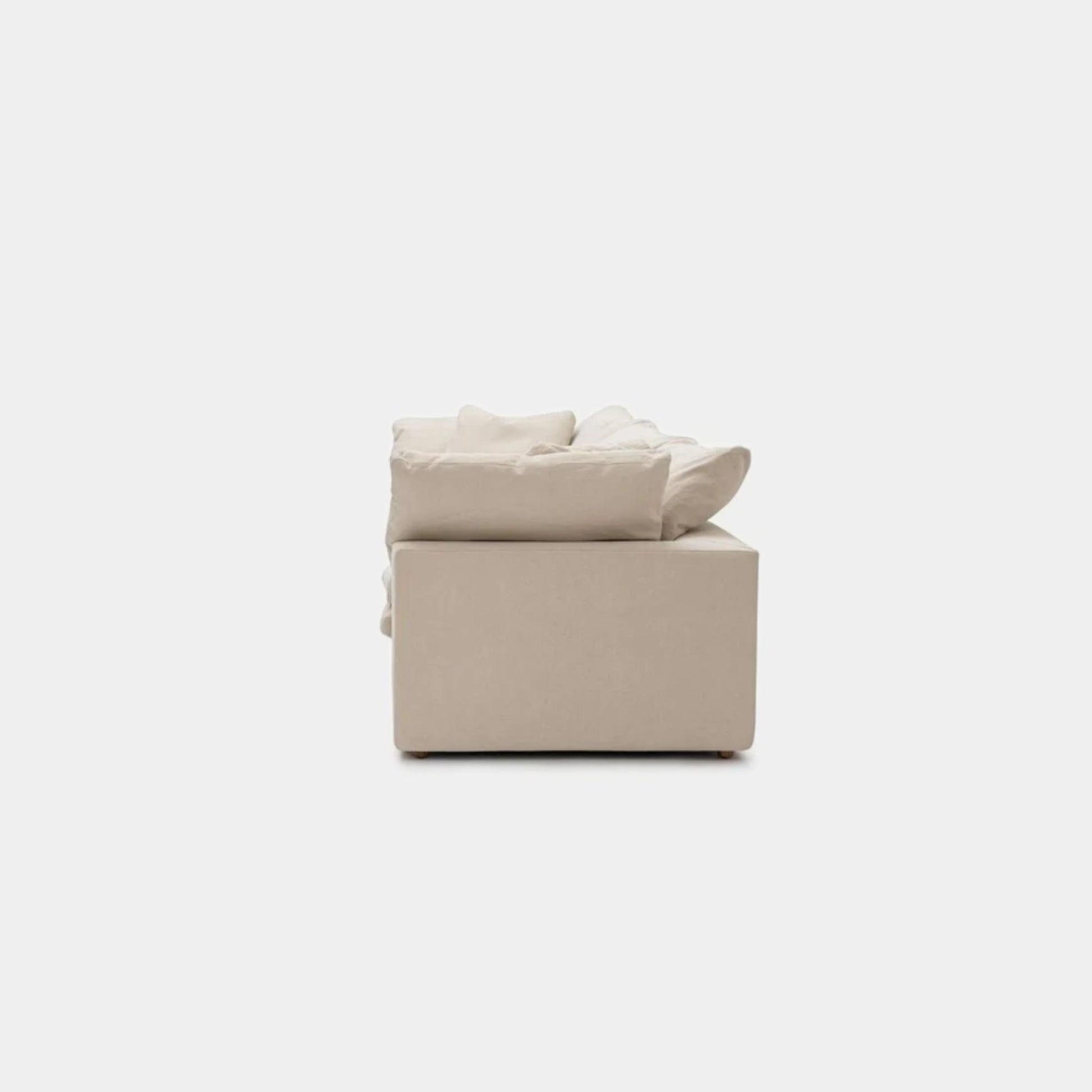 Cloud fabric 3 seat sofa beige