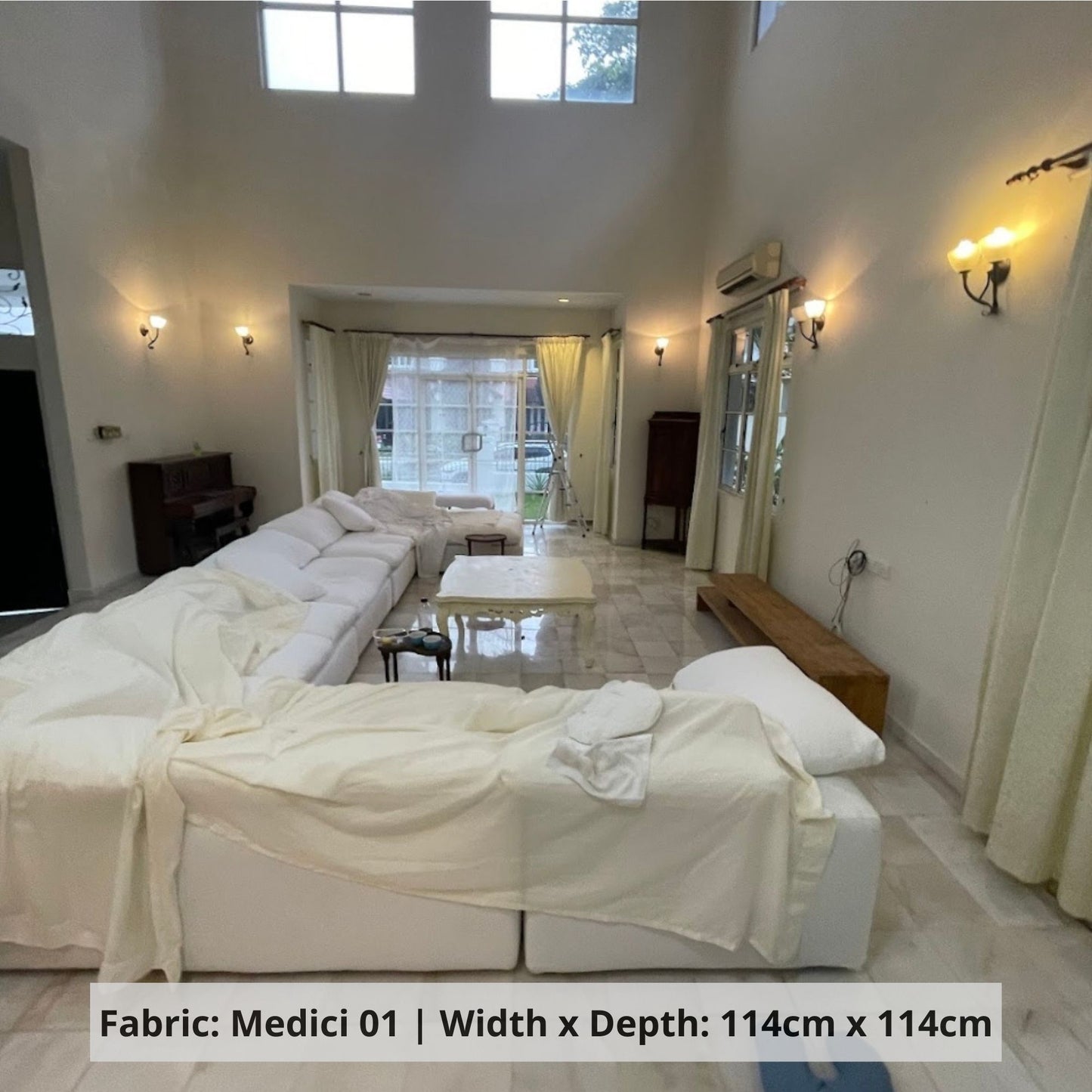 Cloud ottoman blended cotton fabric customization (Other)