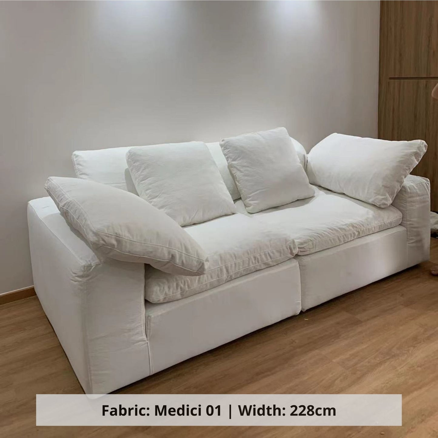 Cloud sofa blended cotton fabric customization (Other)