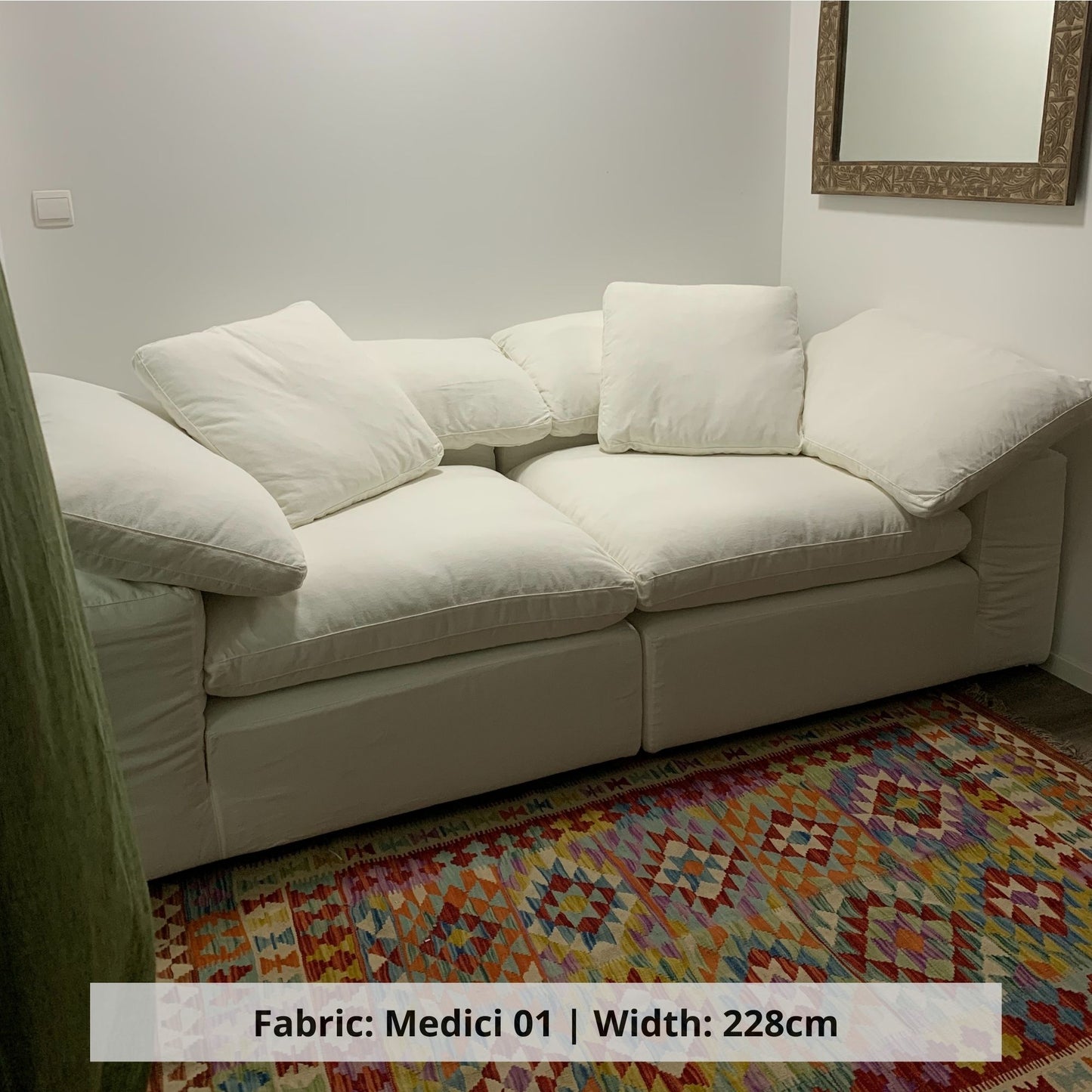 Cloud sofa blended cotton fabric customization (Other)